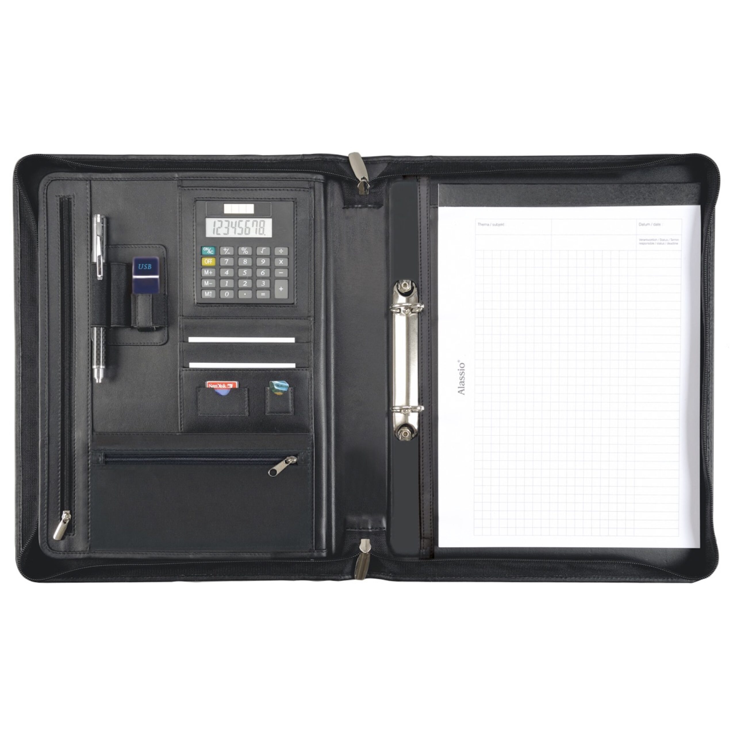 alumaxx-carpo-ringbuchmappe-a4-schwarz-nappaleder-rei-verschluss image 1