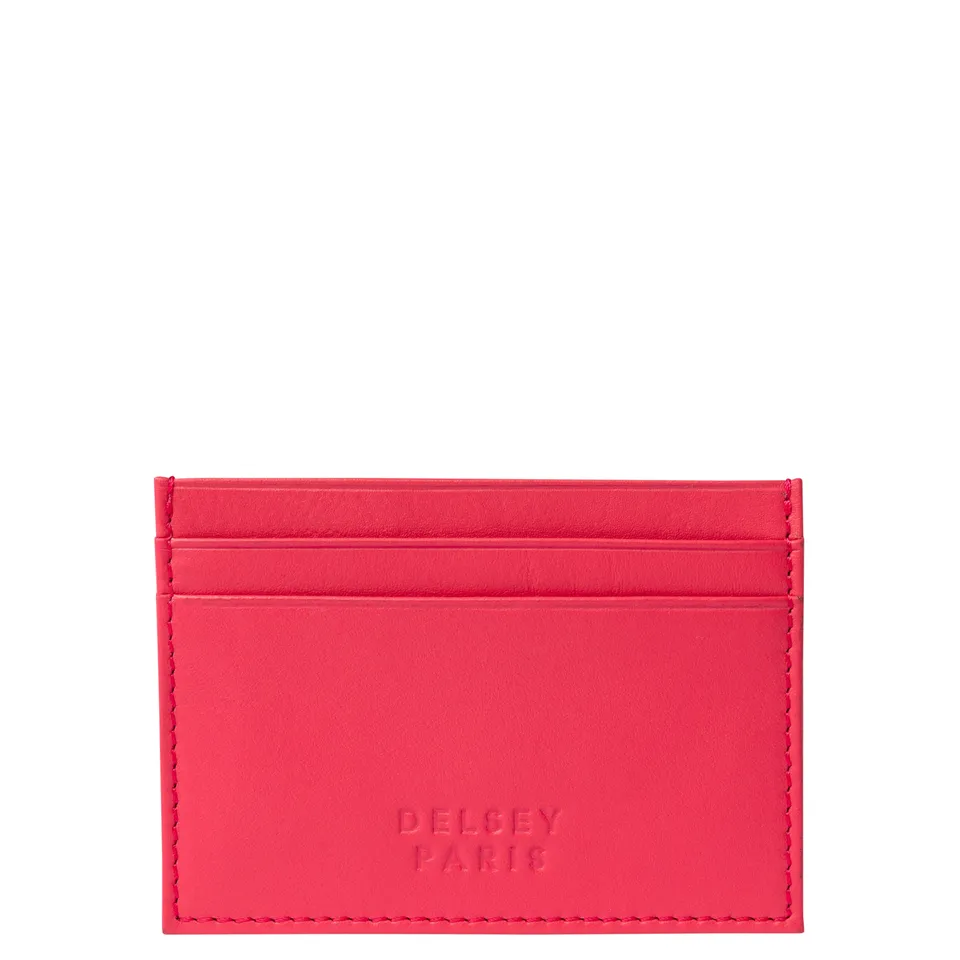 delsey-le-cuir-lisse-kartenetui-leder-rosa image 1