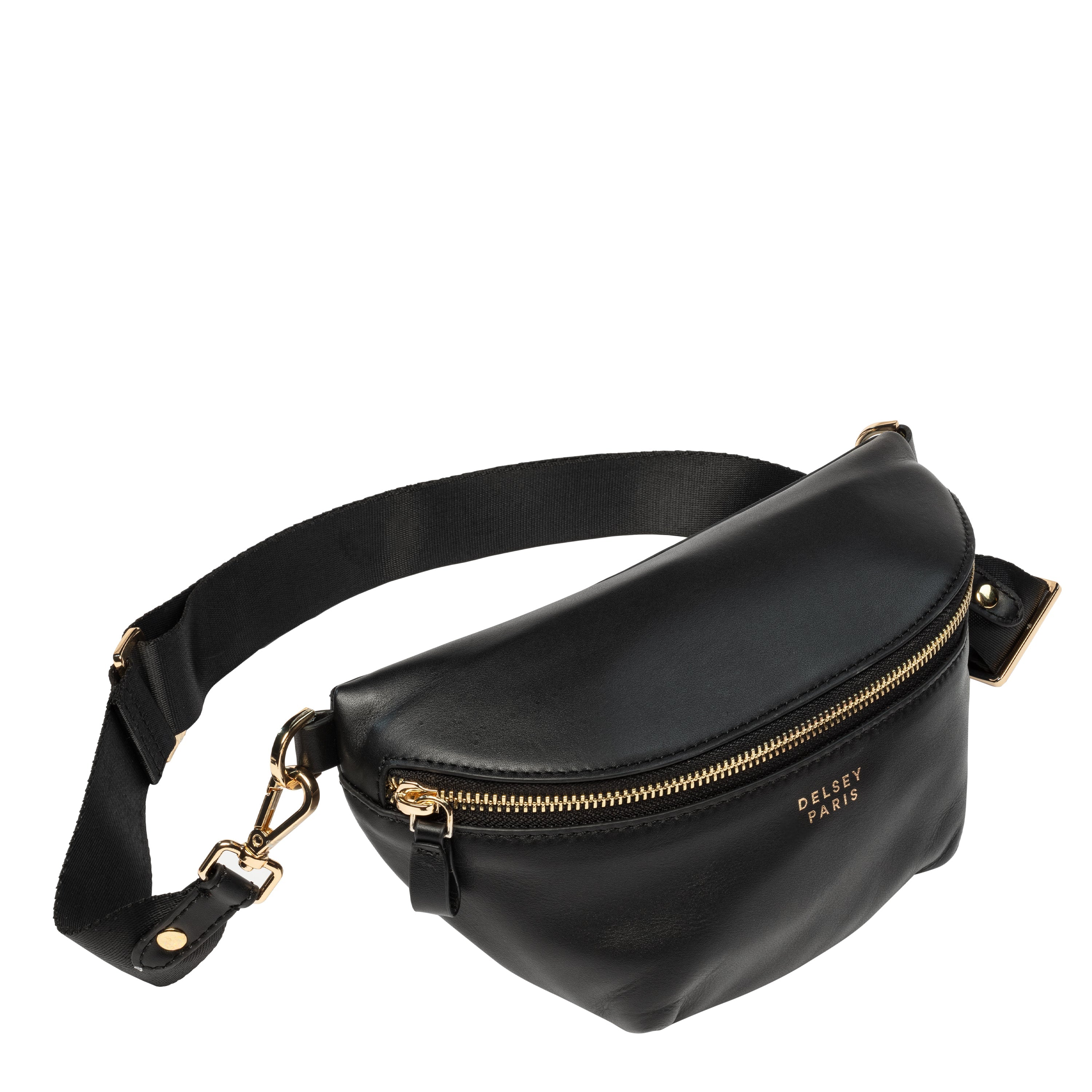 delsey-le-cuir-lisse-bauchtasche-schwarz-leder image 6