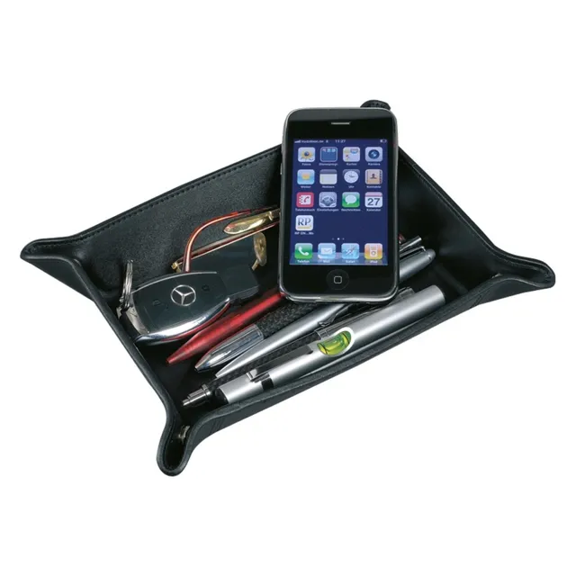 alumaxx-utensilienschale-schwarz-leder-16x10-cm image 1