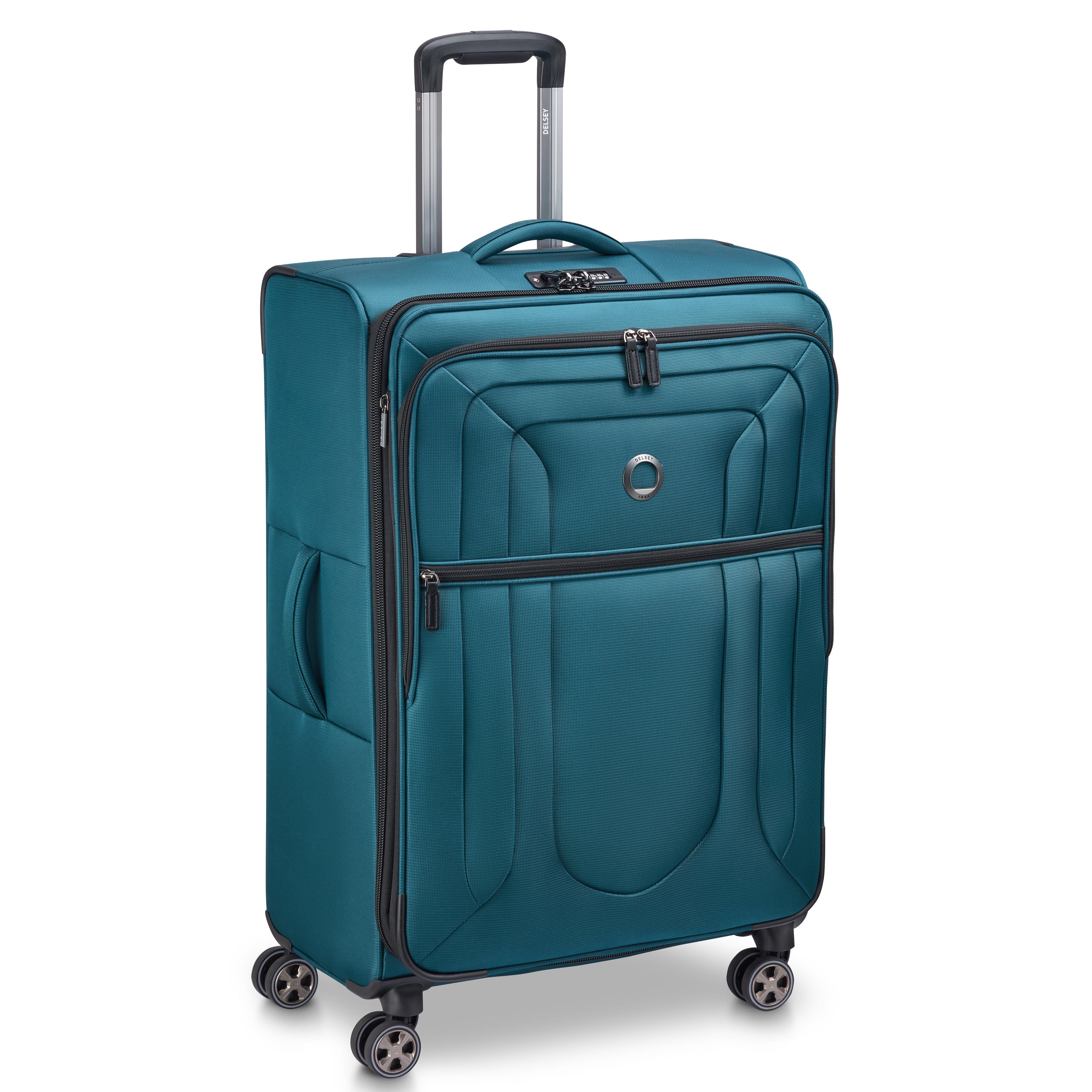 delsey-shadow-dlx-koffer-76-cm-teal-blue-erweiterbar image 2
