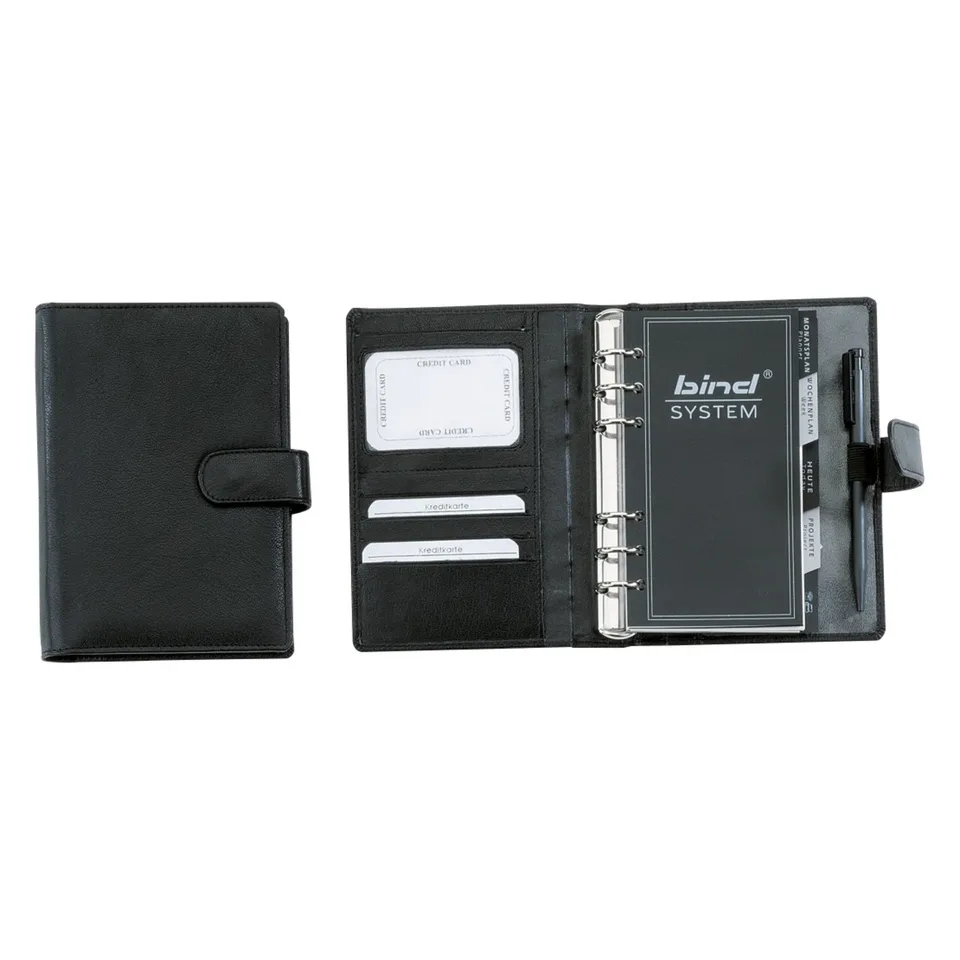 bind-systemplaner-a6-nappaleder-kalender-schwarz-ring image 1
