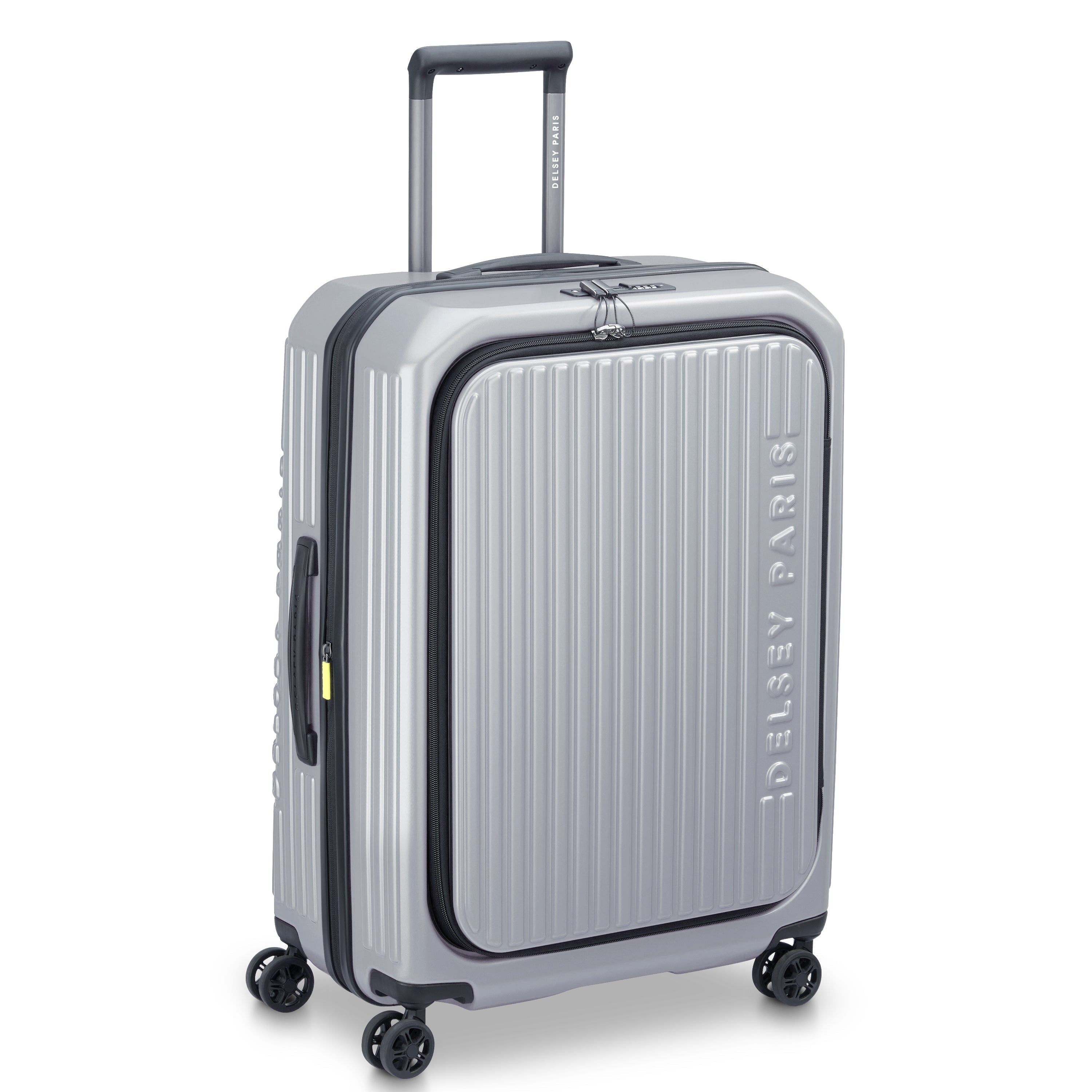 delsey-securitime-zip-65-5-cm-hartschalenkoffer-silver-erweiterbar image 2