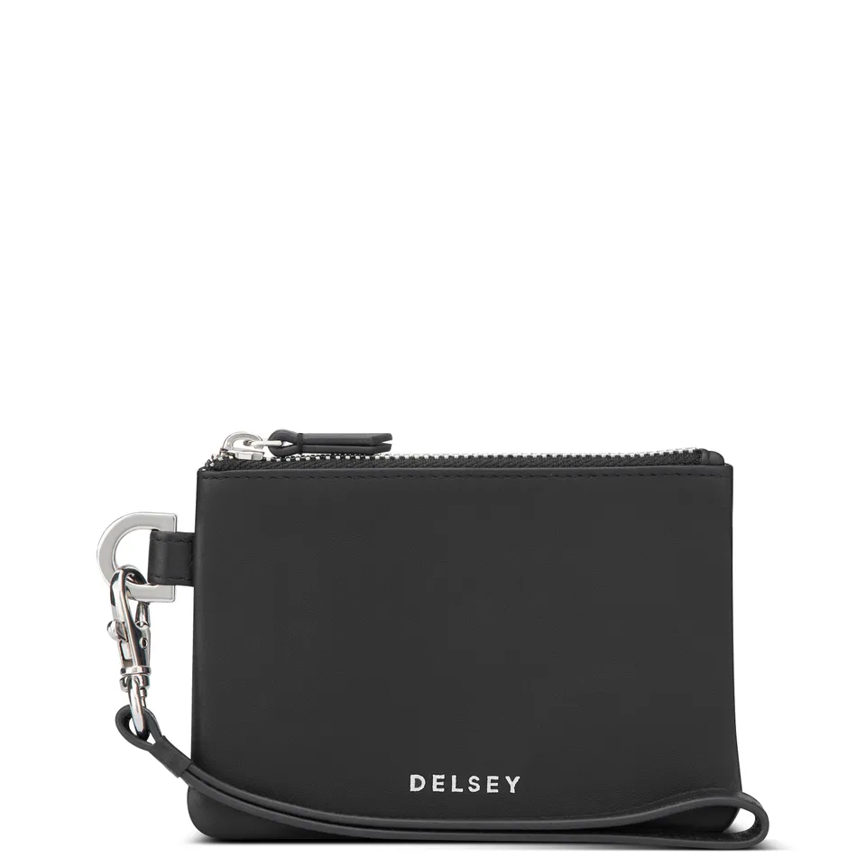 delsey-le-cuir-lisse-pouch-kosmetiktasche-schwarz-leder image 1