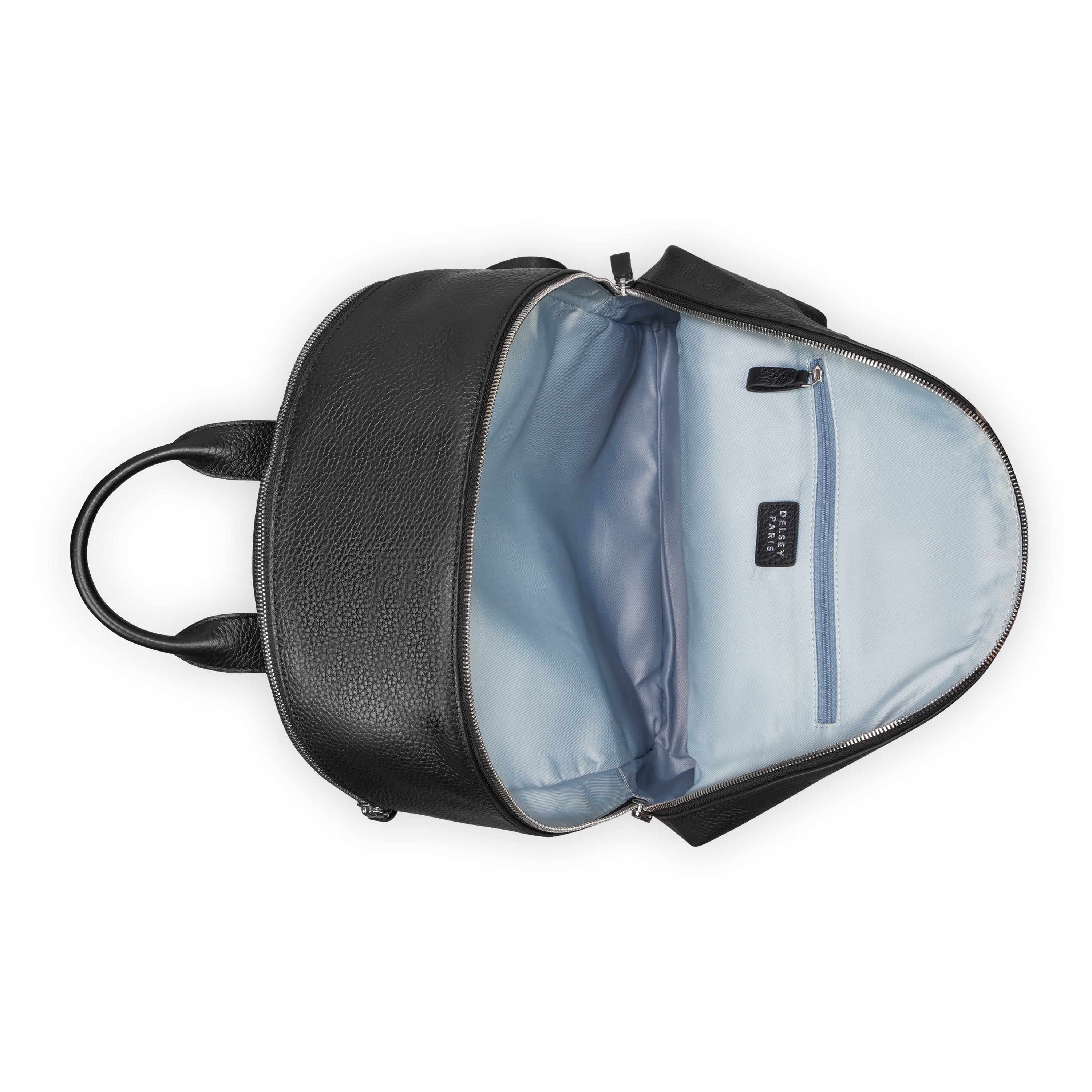 delsey-paris-le-cuir-lisse-graine-rucksack-23-l-schwarz-leder image 3