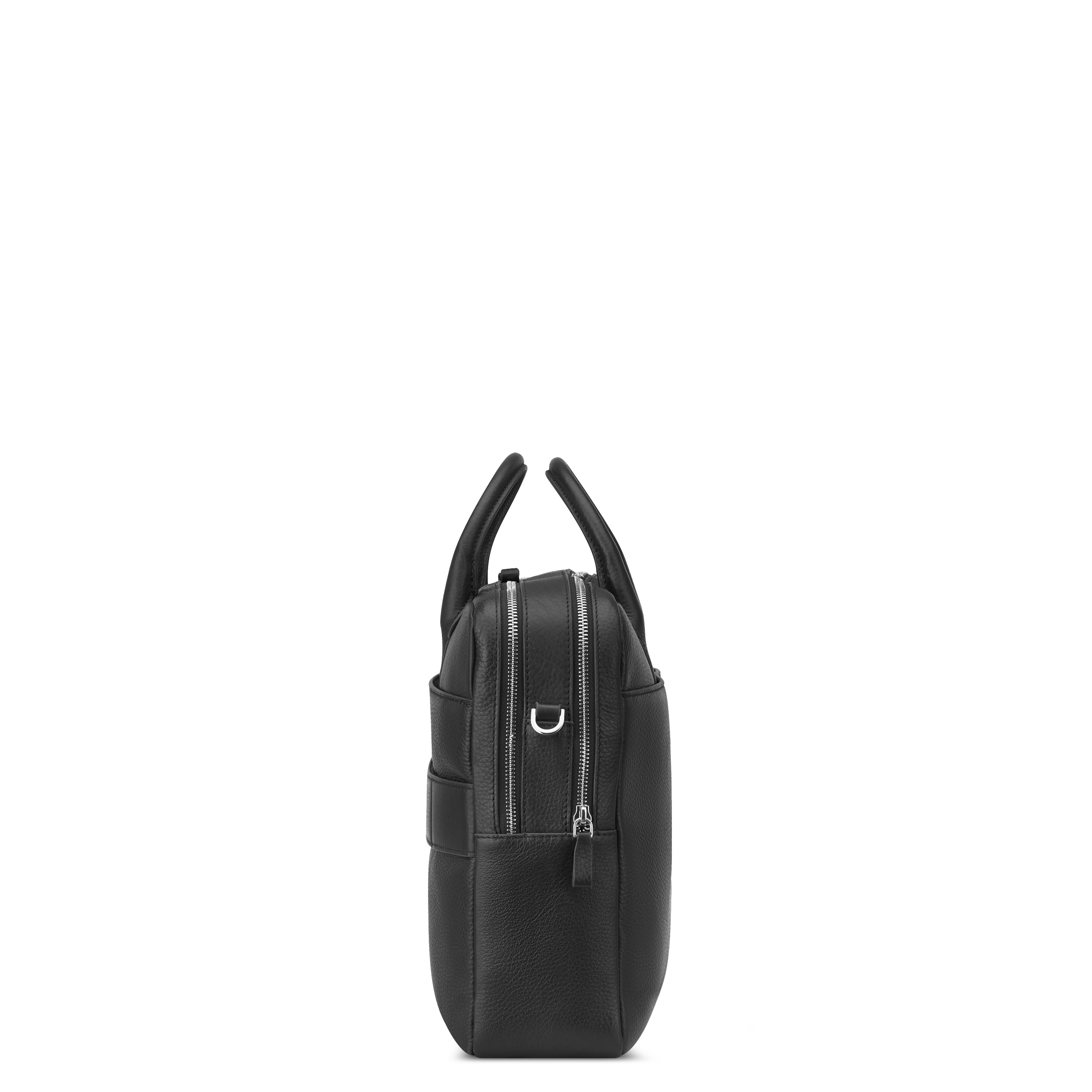 delsey-le-cuir-graine-laptoptasche-schwarz-leder image 4