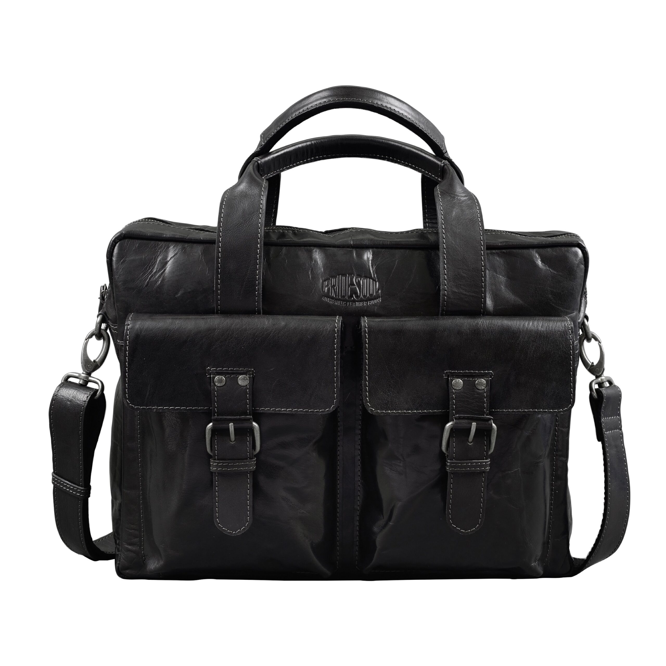 alumaxx-real-me-laptoptasche-15-zoll-schwarz-leder image 1