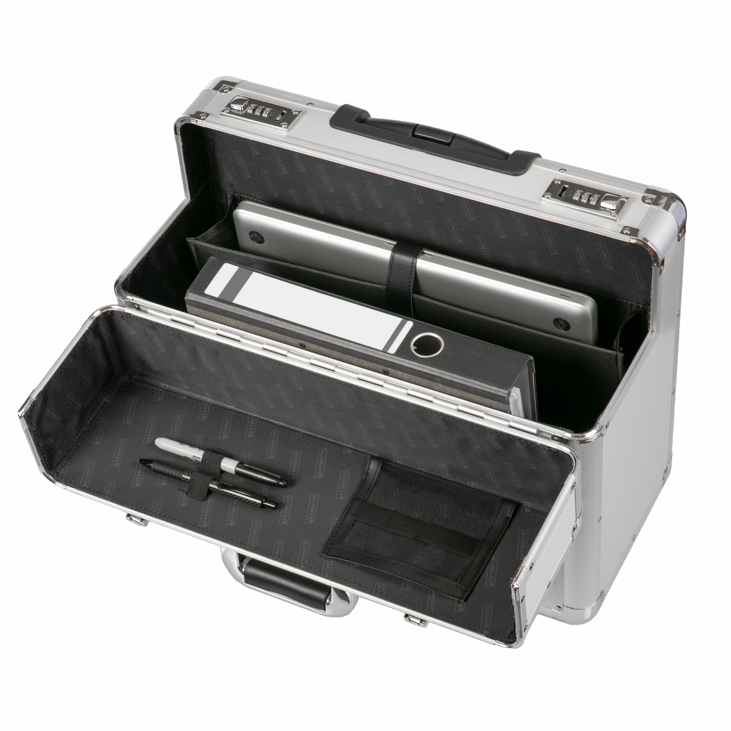 alumaxx-omega-pilotenkoffer-silber-aluminium-17-zoll image 2