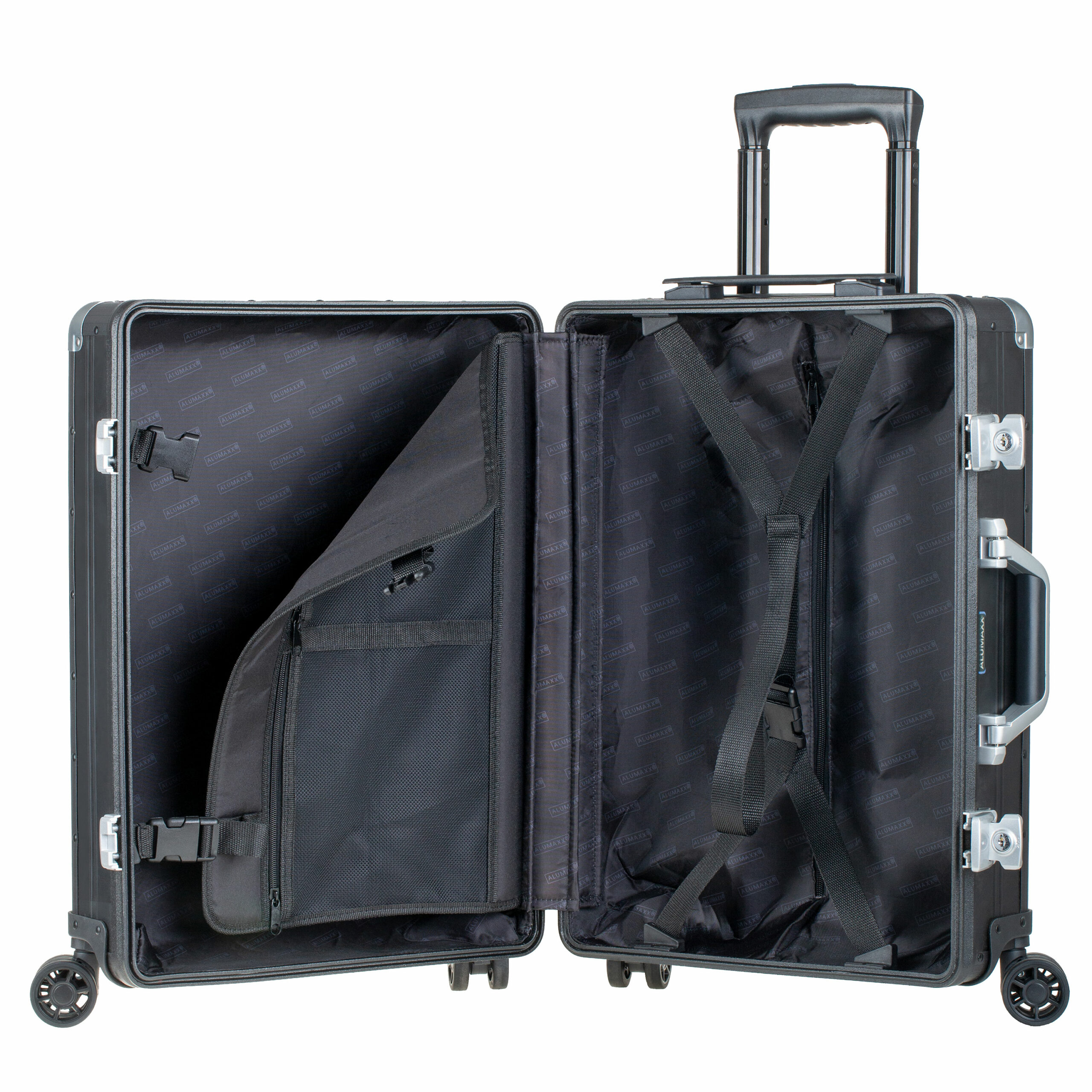 alumaxx-orbit-reisetrolley-aluminium-schwarz-matt-handgep-ck image 2
