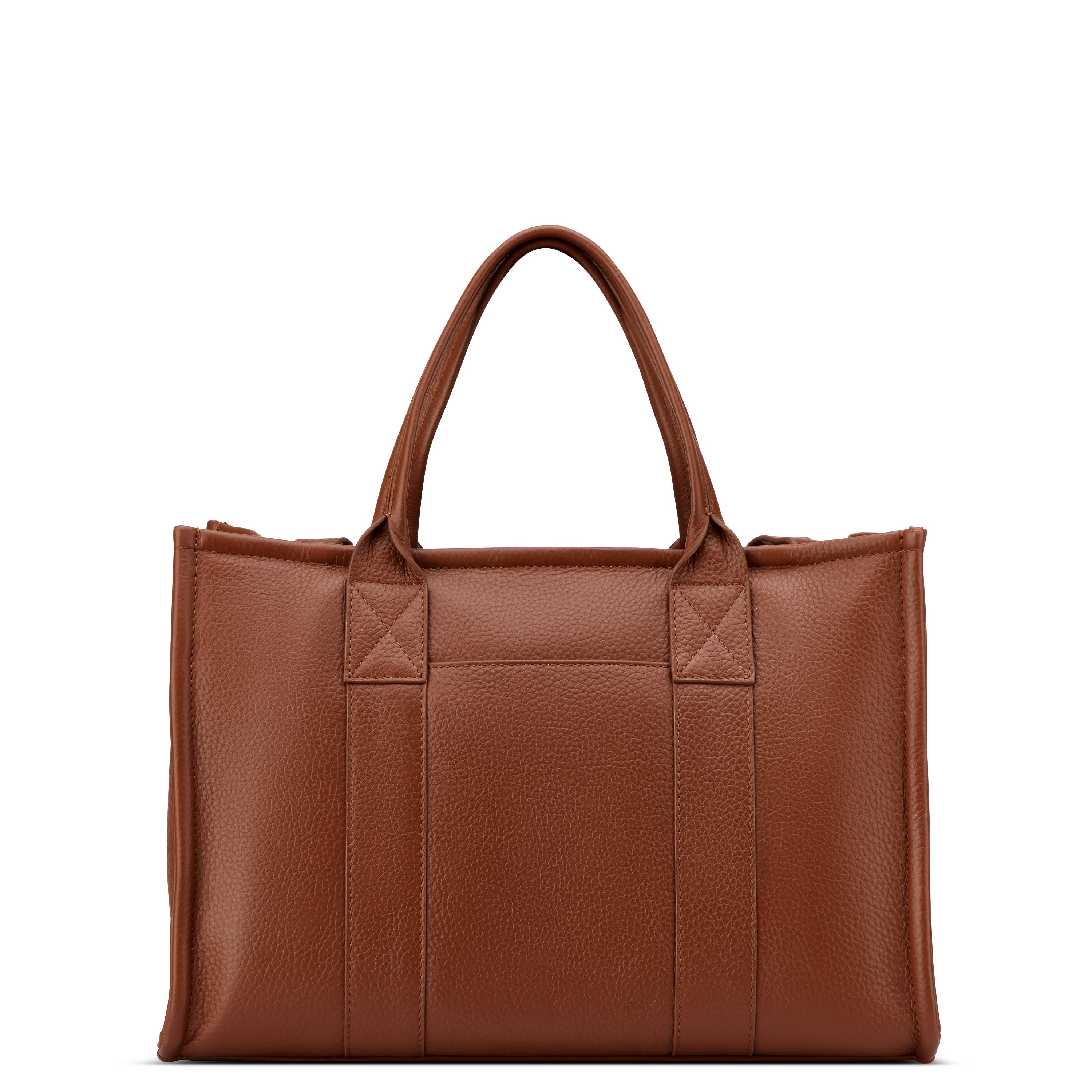 delsey-le-cuir-graine-handtasche-cognac-leder-damentasche image 7