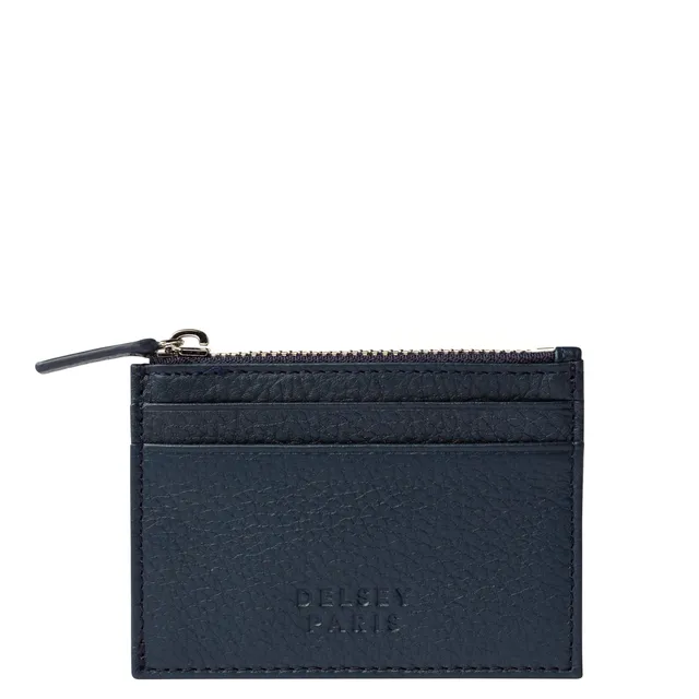 delsey-le-cuir-graine-kartenetui-navy-leder-kartenhalter image 1