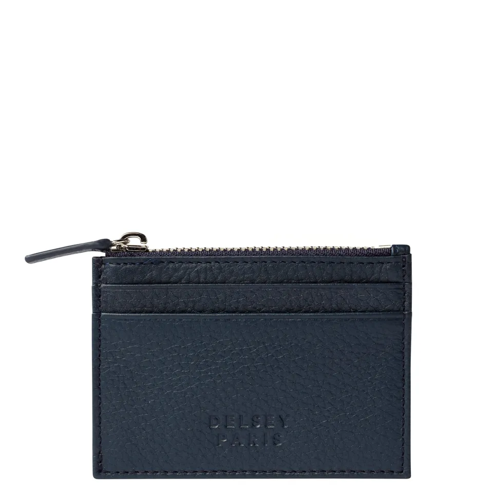 delsey-le-cuir-graine-kartenetui-navy-leder-kartenhalter image 1