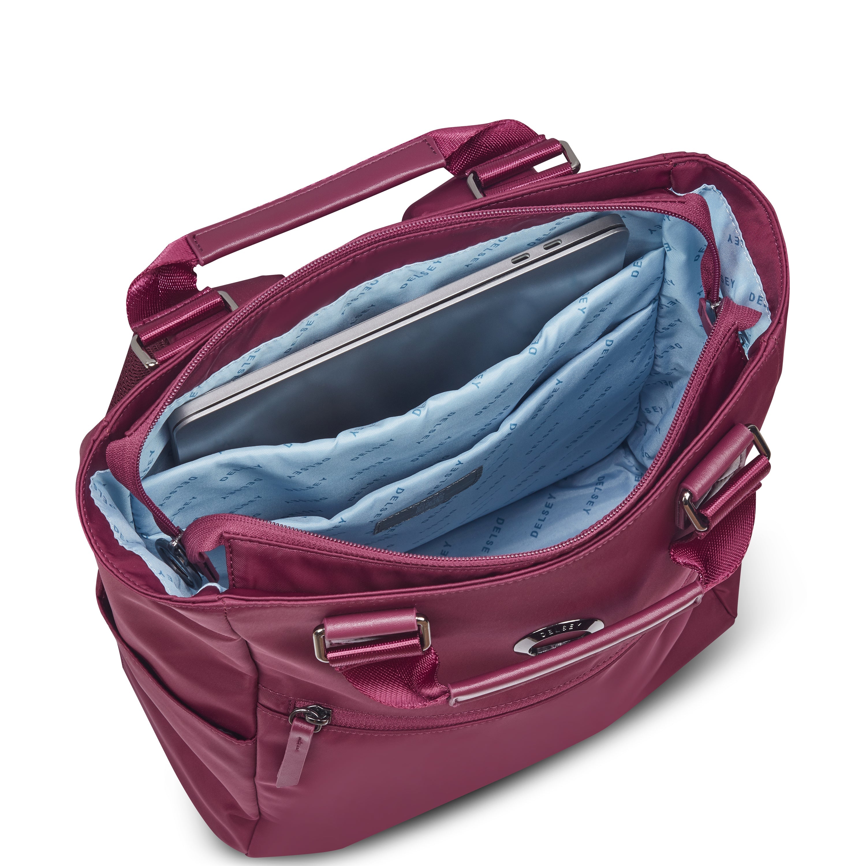 delsey-victoire-tote-backpack-17l-burgundy-laptop image 5