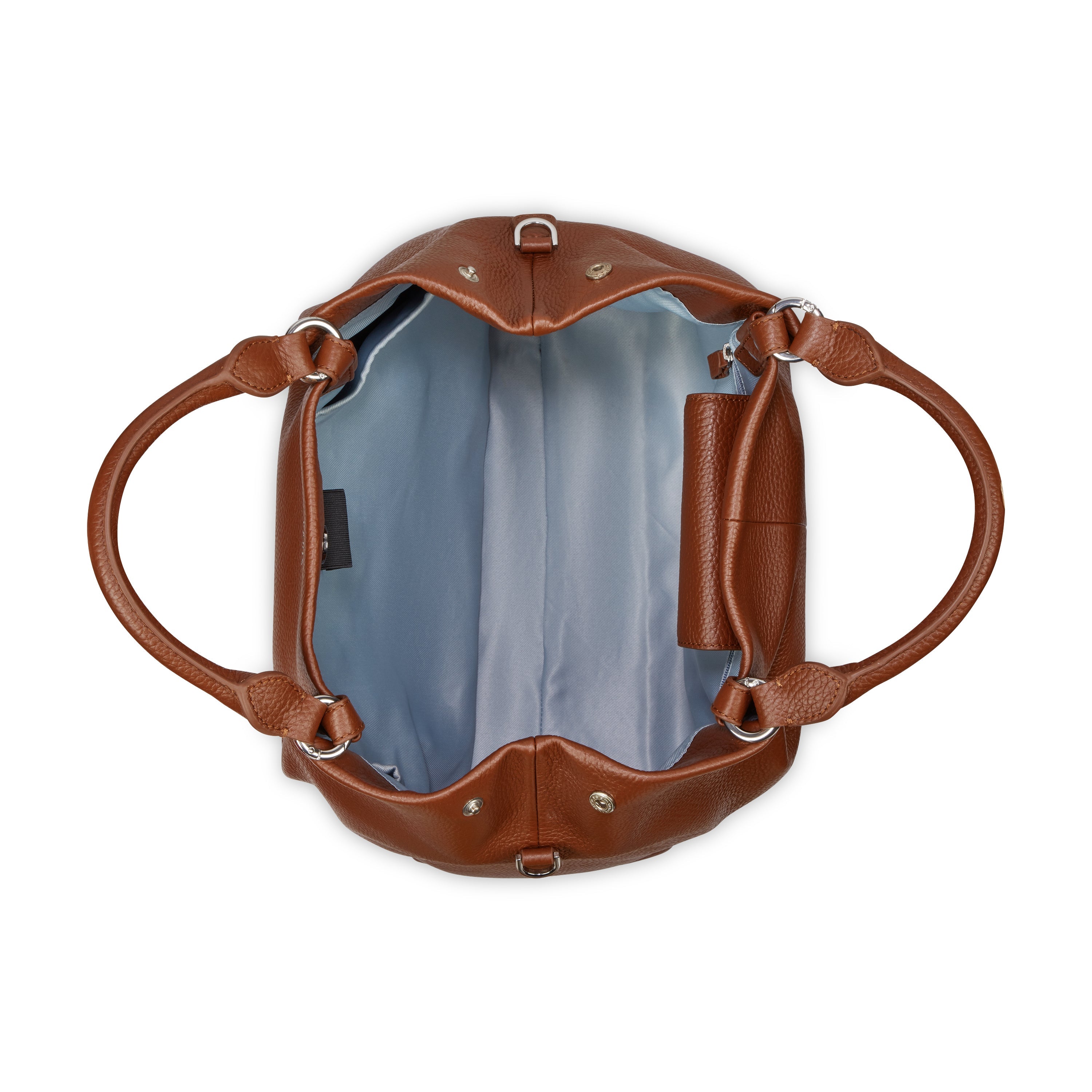 delsey-le-cuir-graine-handtasche-cognac-leder image 3