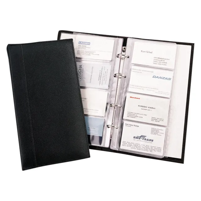 alumaxx-alassio-visitenkarten-ringbuch-schwarz-120-karten image 1