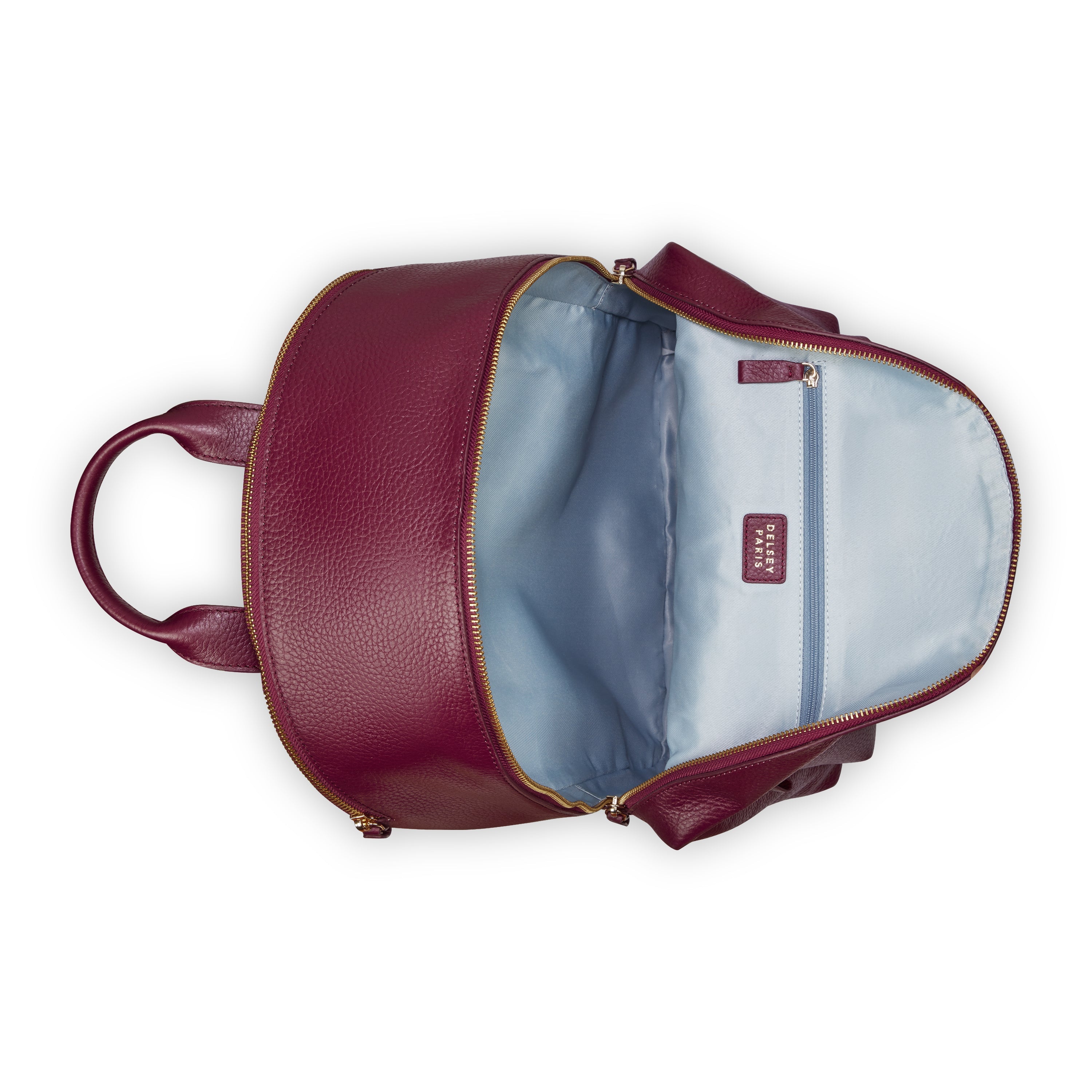 delsey-le-cuir-lisse-grain-rucksack-23l-bordeaux-leder image 3