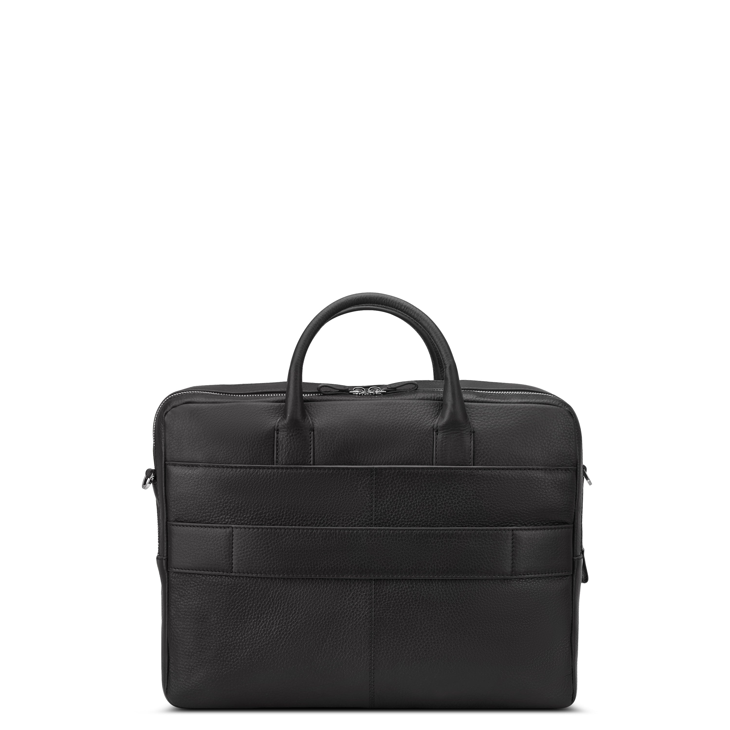 delsey-le-cuir-graine-laptoptasche-schwarz-leder image 5