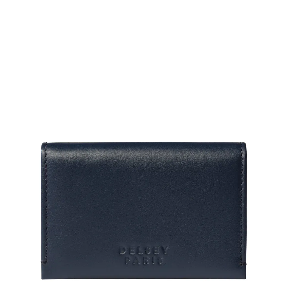 delsey-le-cuir-lisse-geldb-rse-navy-leder image 1