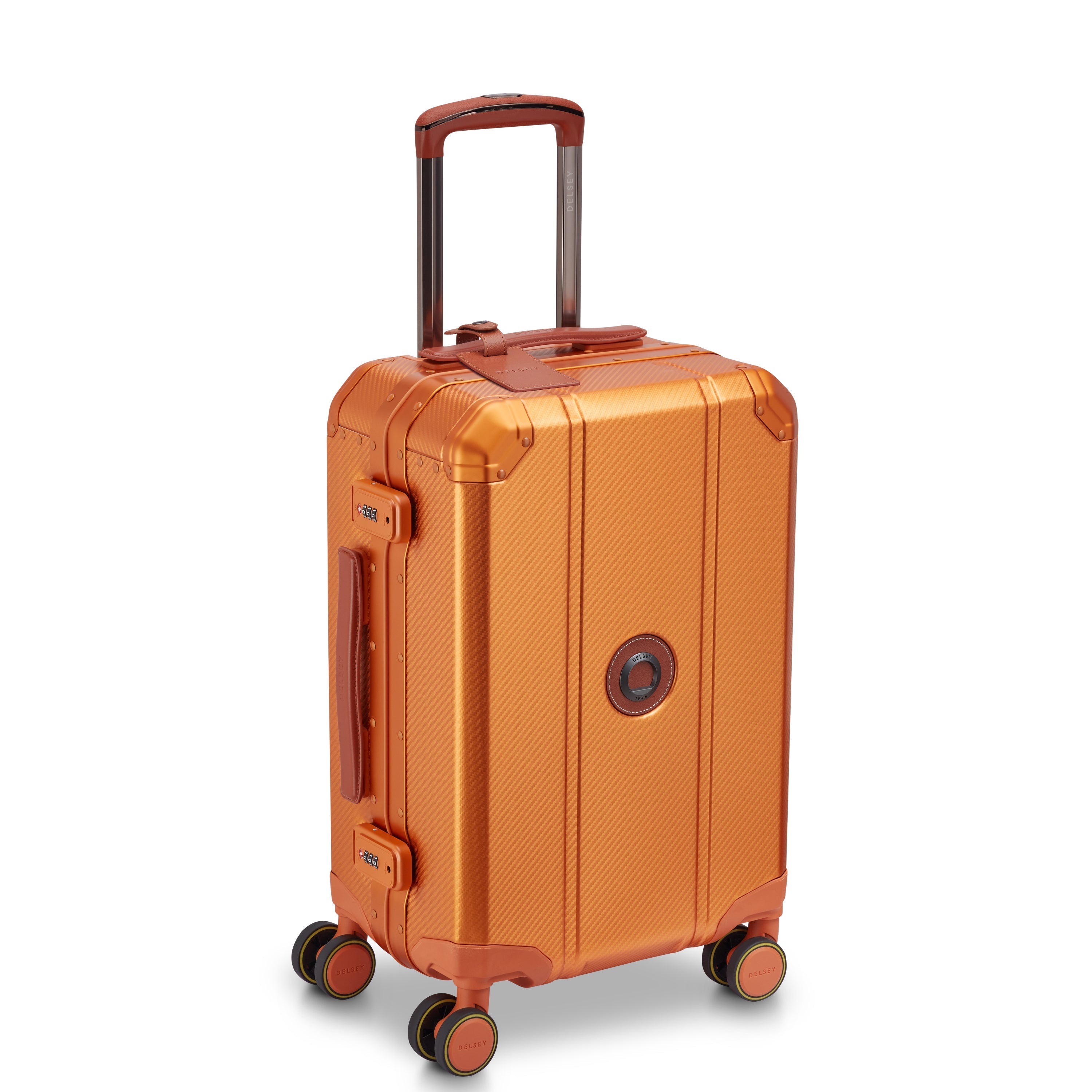delsey-alu-r-kabinenkoffer-55-cm-orange-aluminium image 2