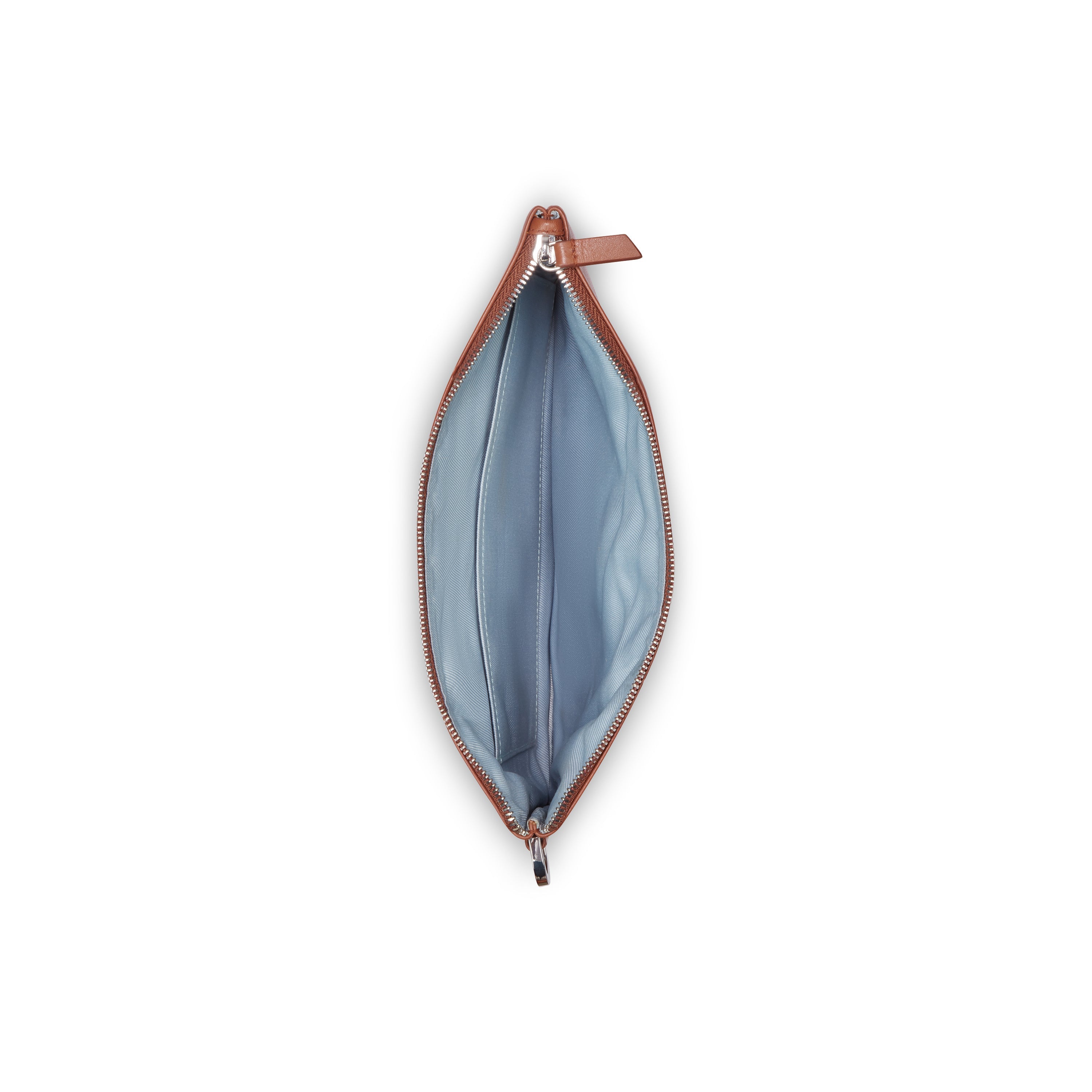 delsey-paris-le-cuir-lisse-pouch-clutch-cognac-leder image 3