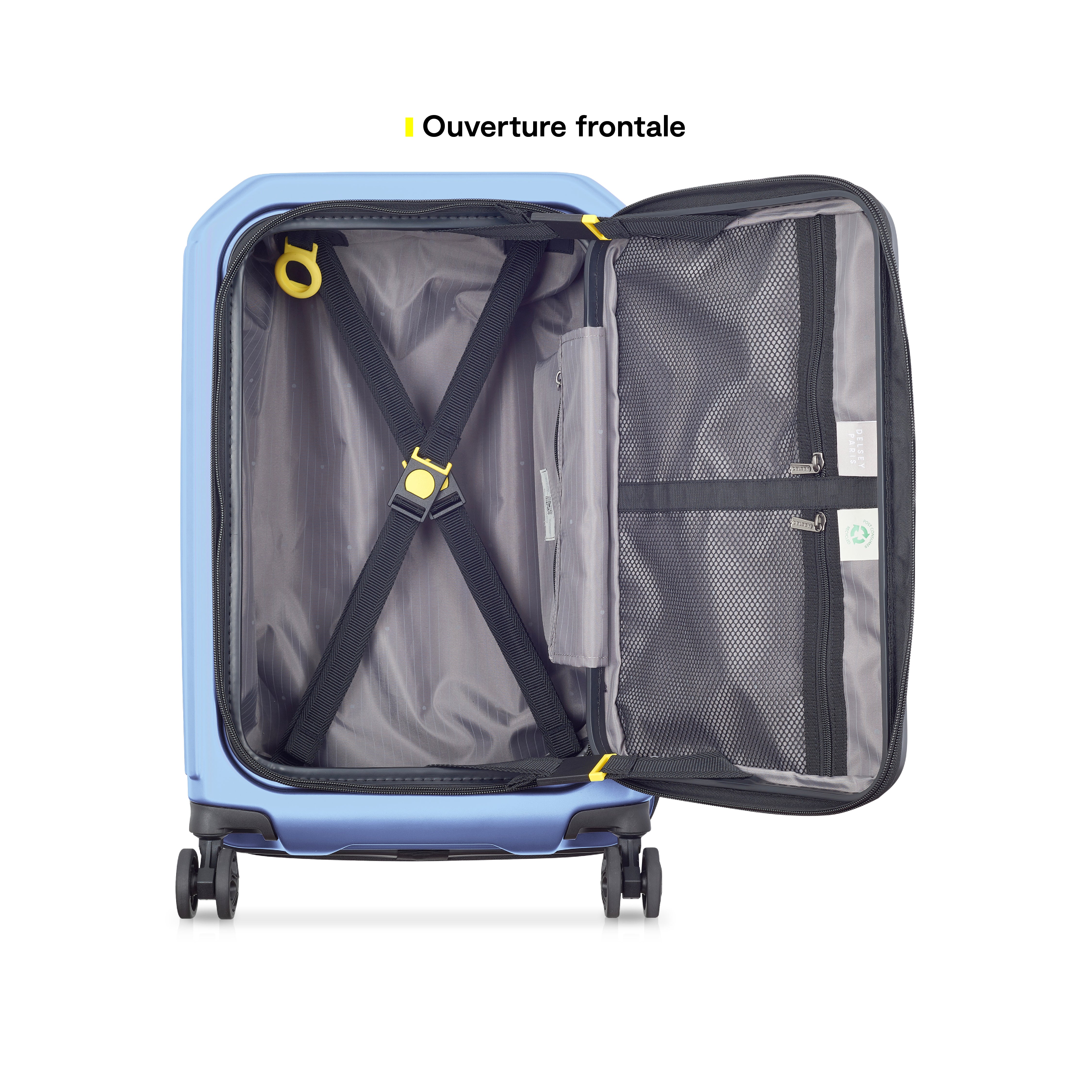delsey-securitime-zip-kabinenkoffer-55-cm-lavendelblau image 4
