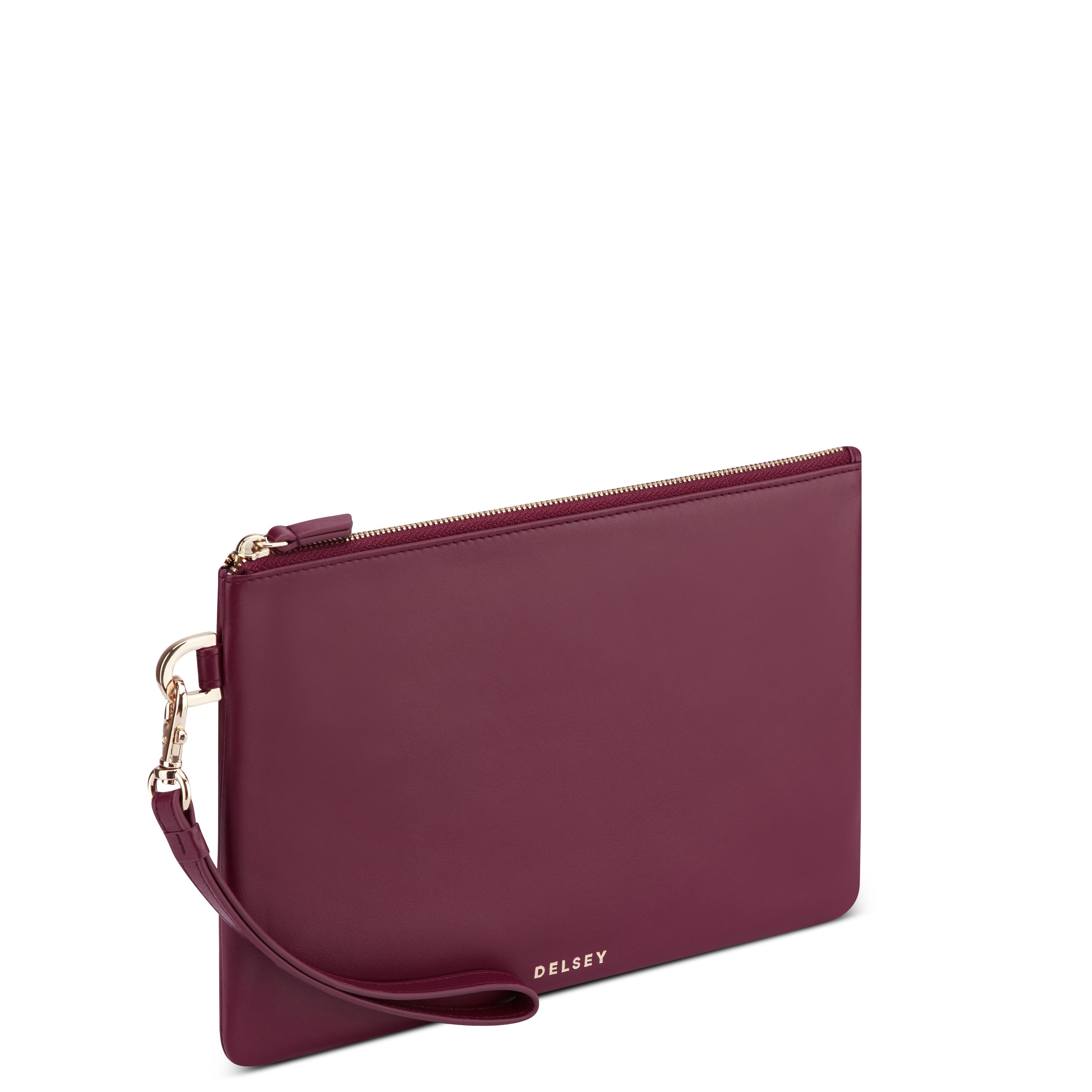 delsey-le-cuir-lisse-pouch-leder-pochette-burgundy image 2