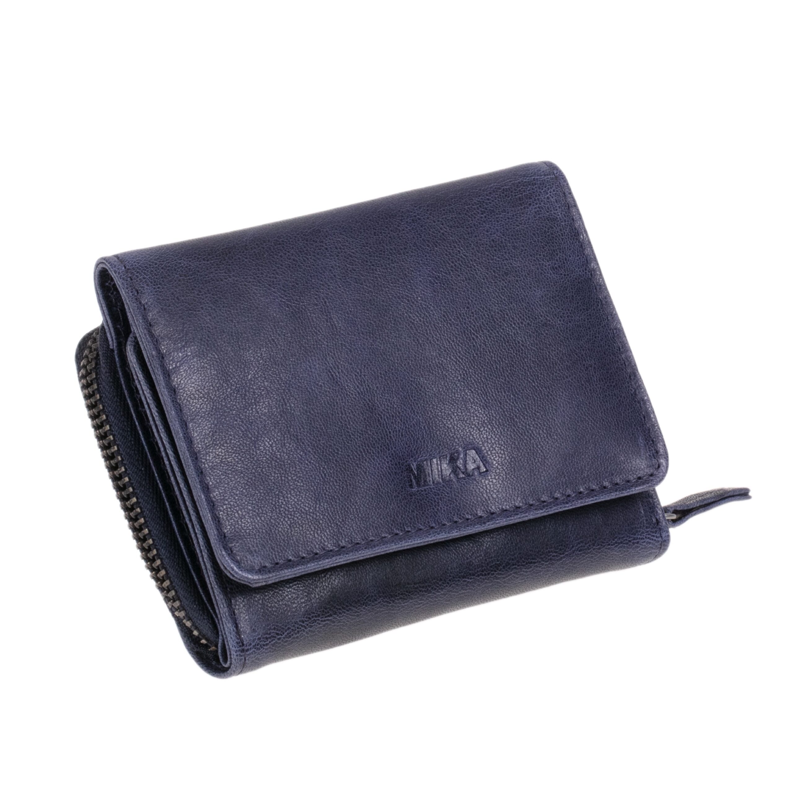 mika-geldb-rse-querformat-navy-leder-mit-reissverschluss image 1