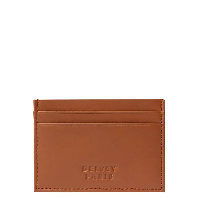 delsey-paris-le-cuir-lisse-kartenetui-cognac-leder-kartenhalter image 1