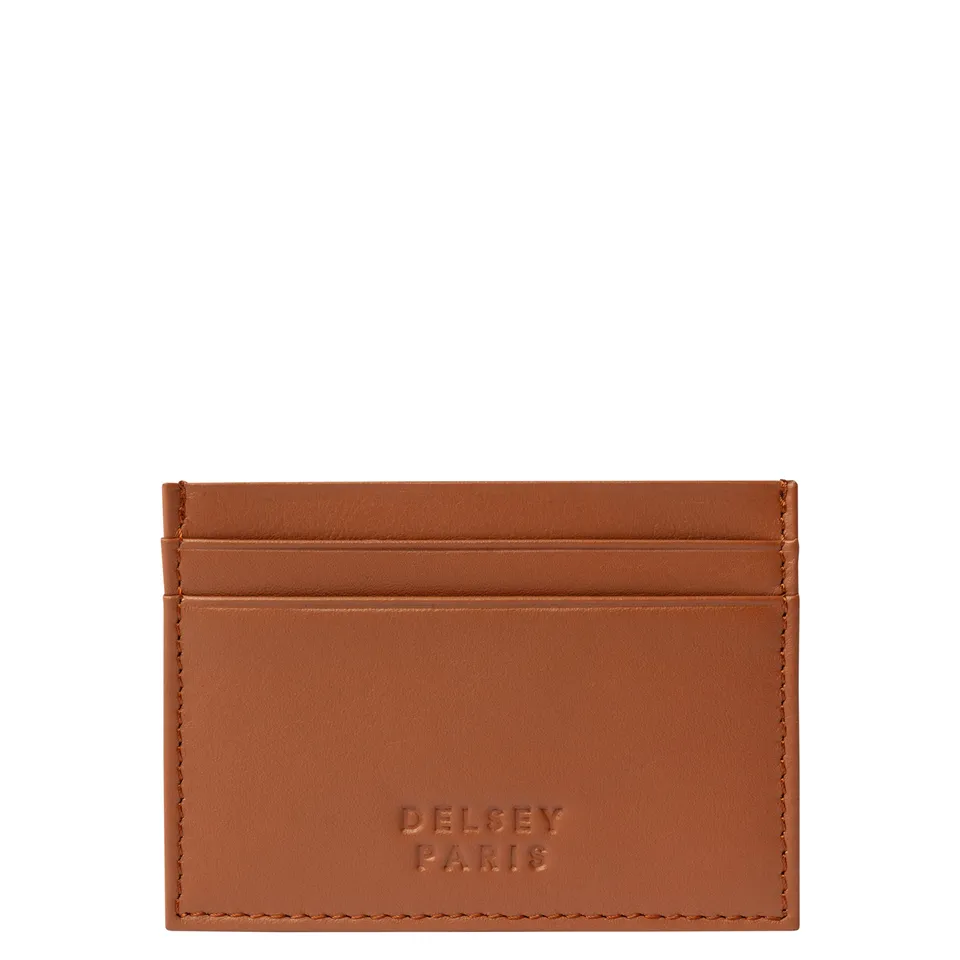 delsey-paris-le-cuir-lisse-kartenetui-cognac-leder-kartenhalter image 1