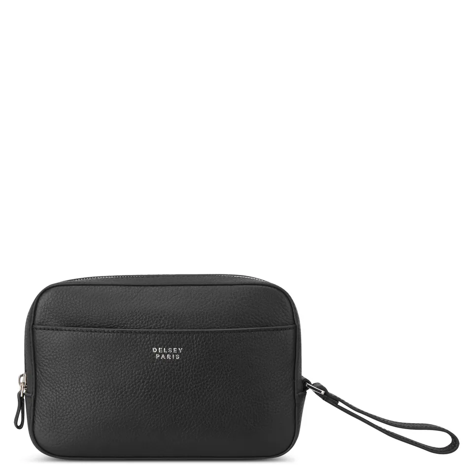 delsey-le-cuir-lisse-kulturtasche-schwarz-leder image 1