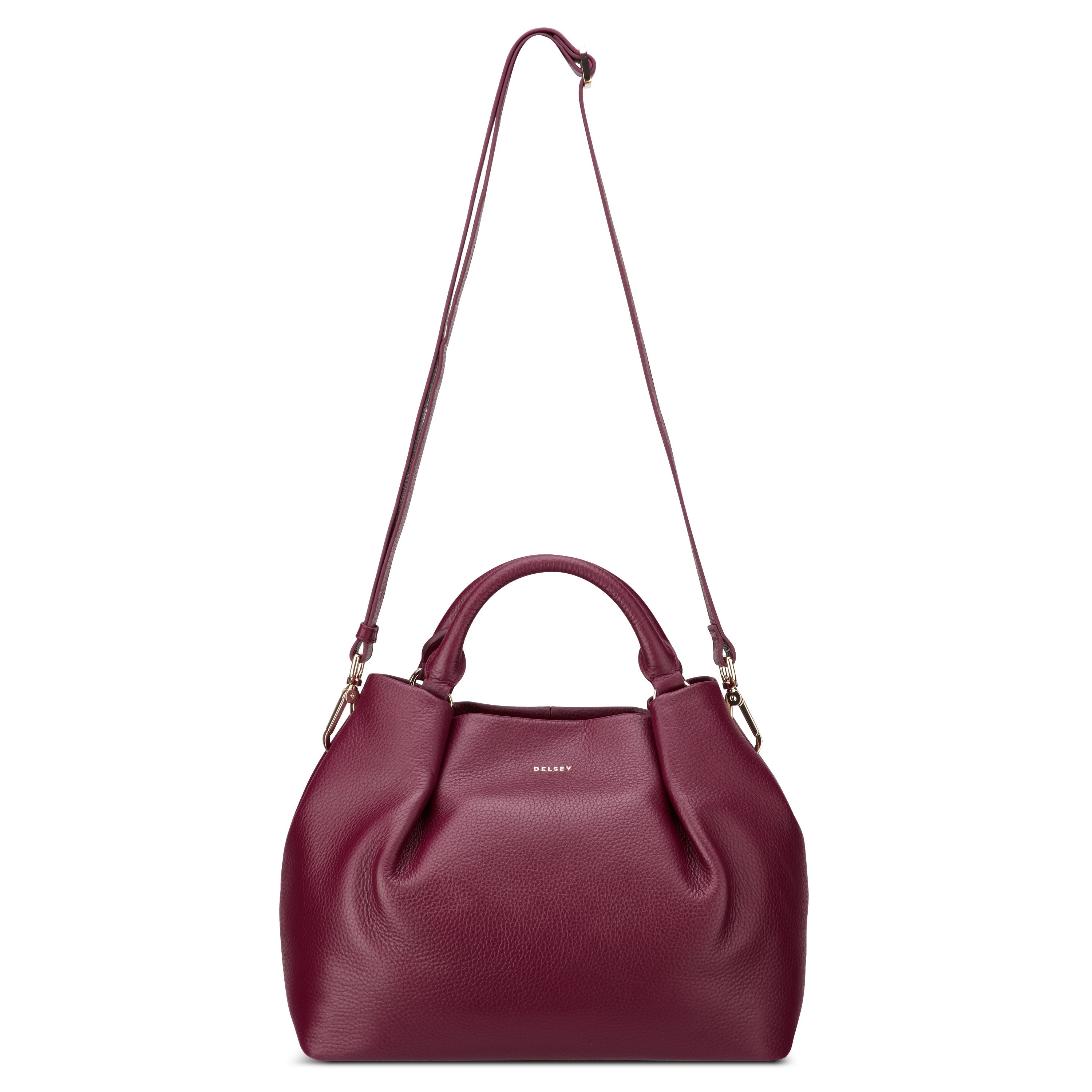 delsey-le-cuir-grain-handtasche-bordeaux-leder image 5