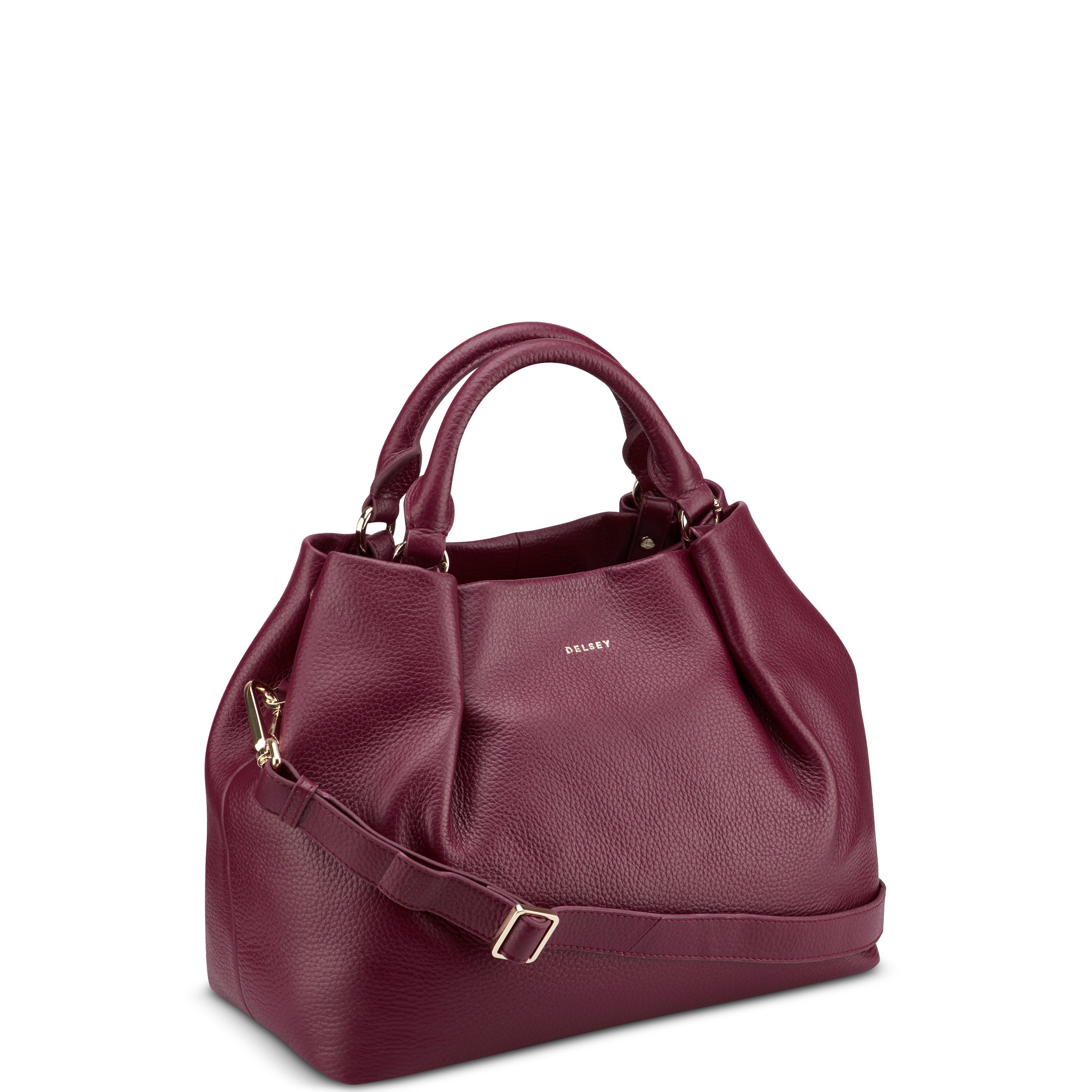 delsey-le-cuir-grain-handtasche-bordeaux-leder image 2