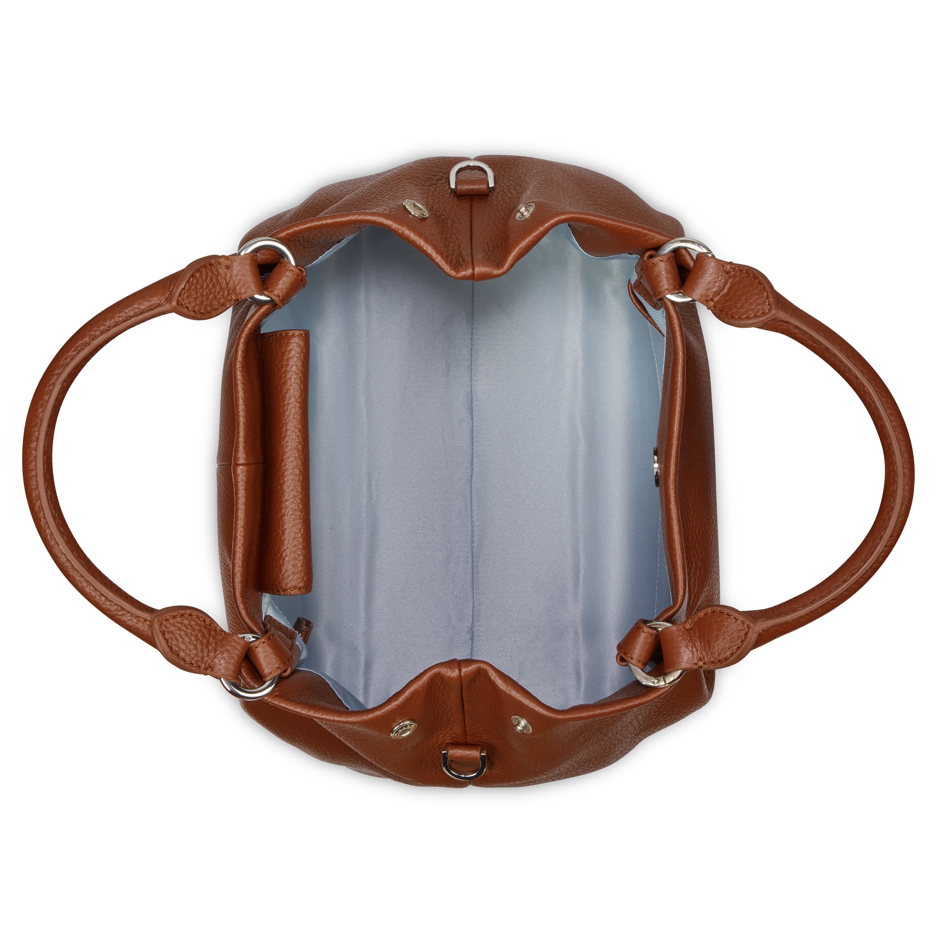 delsey-le-cuir-graine-handtasche-cognac-leder-2 image 3