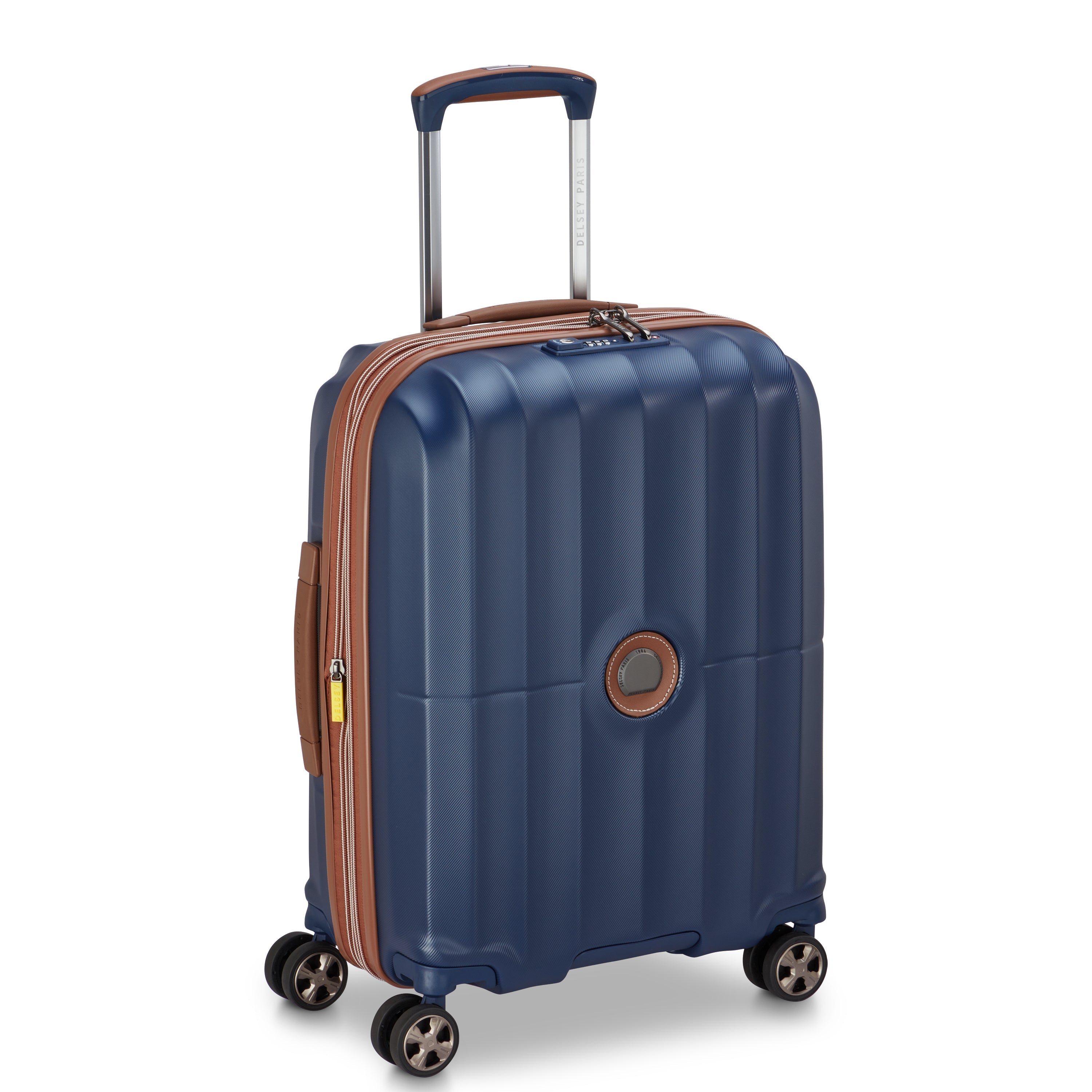 delsey-carrousel-2-kabinenkoffer-55-cm-trolley-blau-erweiterbar image 2