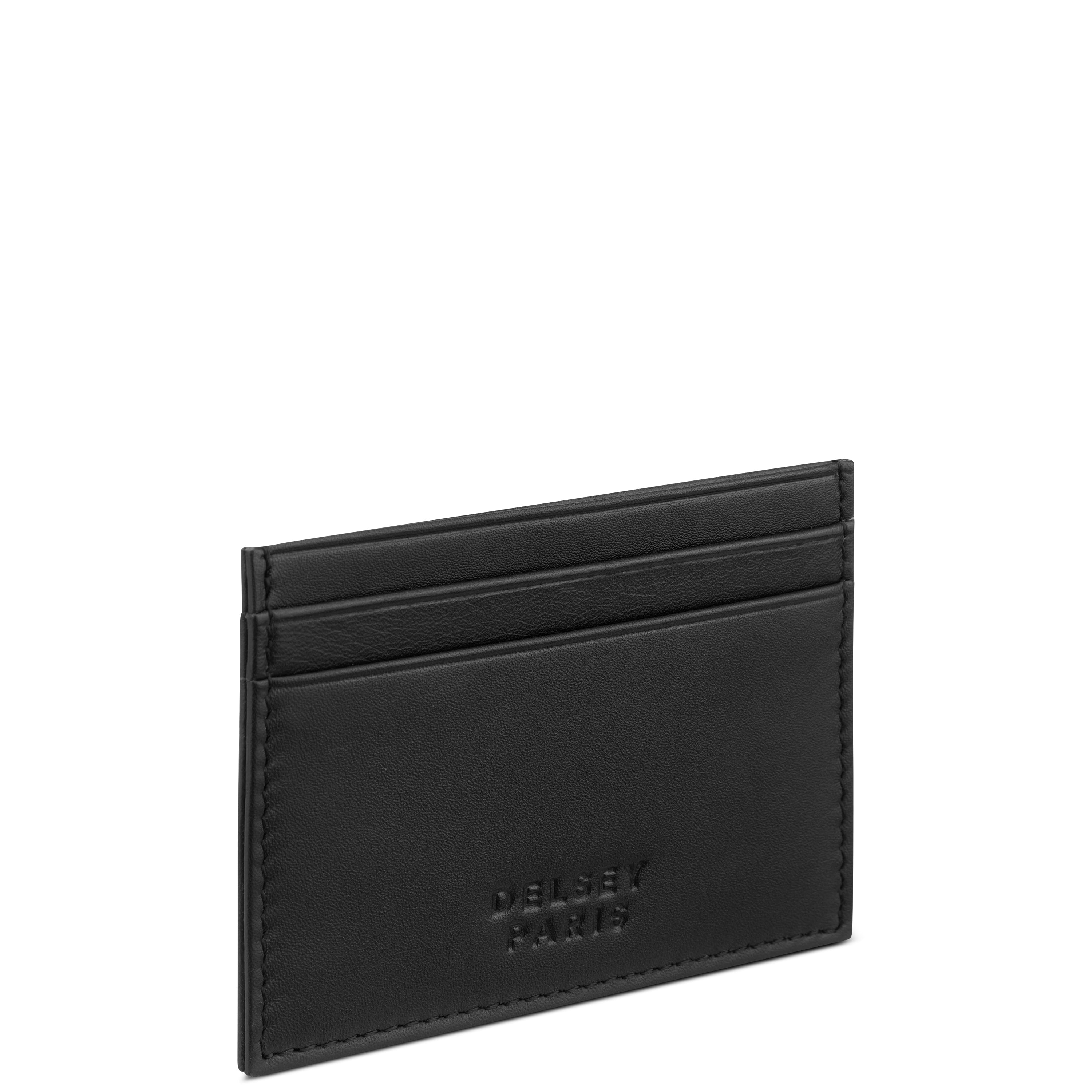 delsey-le-cuir-lisse-kartenetui-schwarz-leder-2 image 5