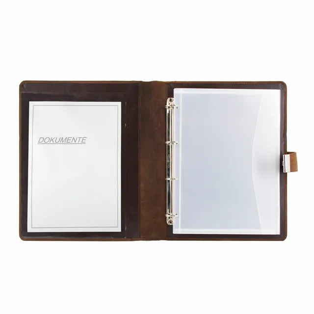 alumaxx-dokumentenmappe-a4-mit-schloss-hunter-leder-braun image 1