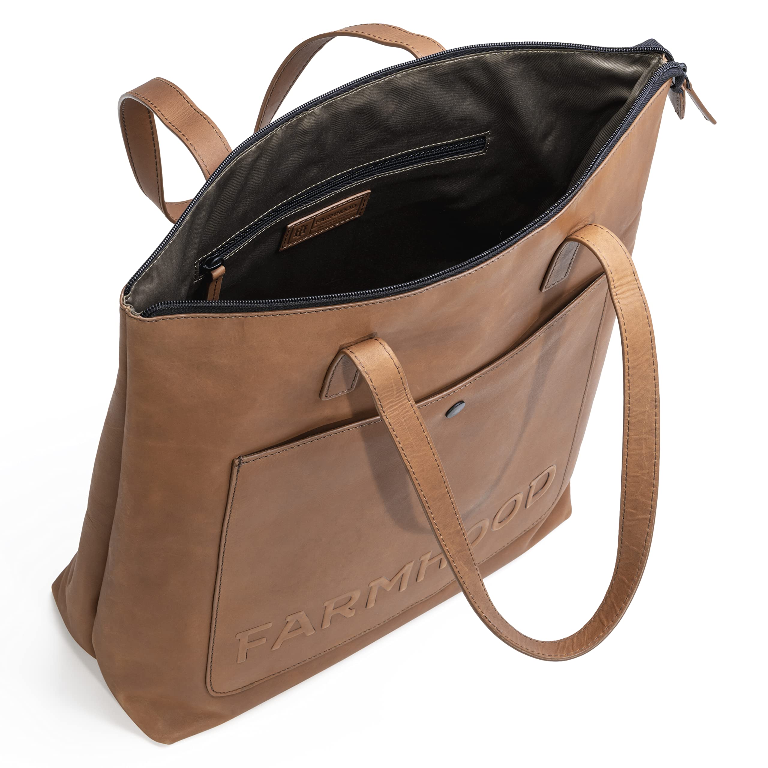 farmhood-nashville-shopper-leder-35-cm-schultertasche-reissverschluss image 5