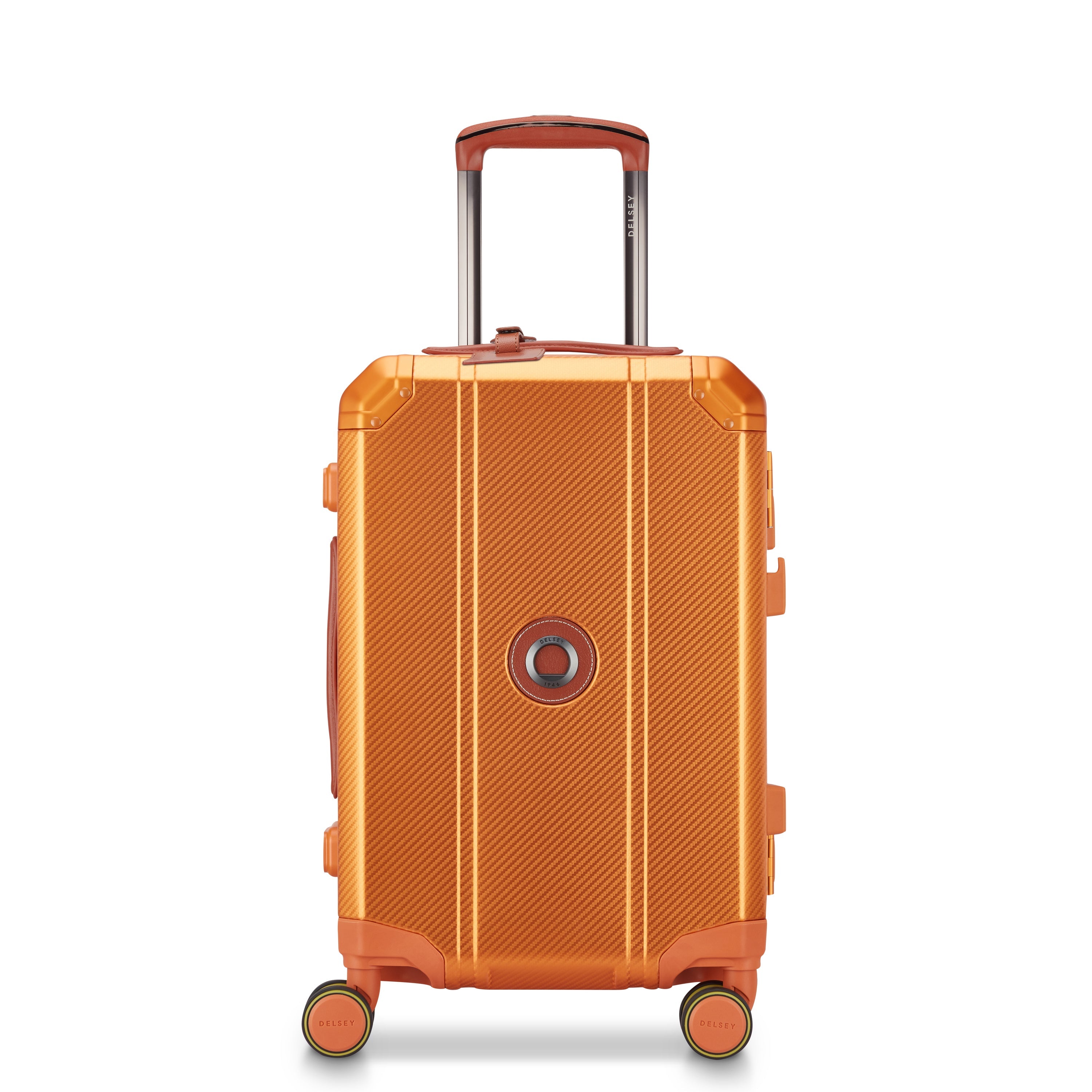 delsey-alu-r-kabinenkoffer-55-cm-orange-aluminium image 1