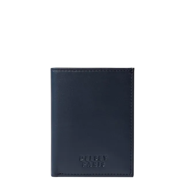 delsey-paris-le-cuir-lisse-geldb-rse-marineblau-leder image 1