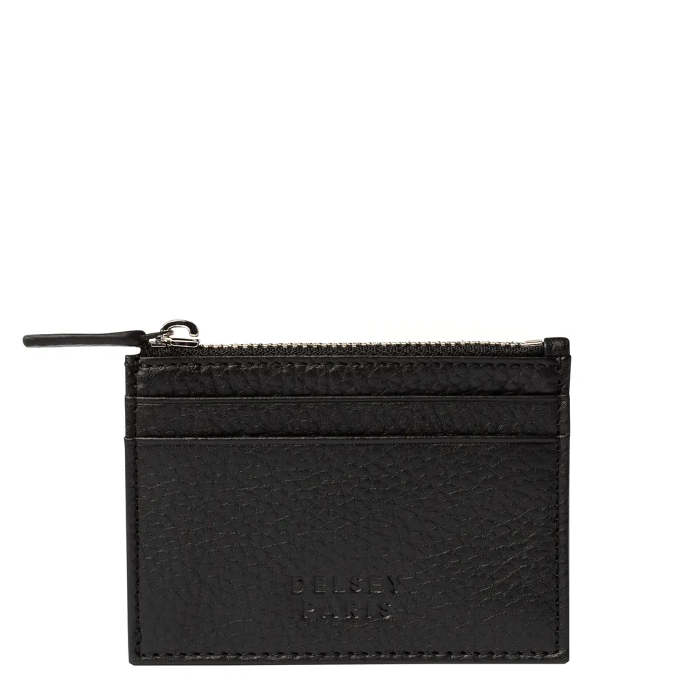 delsey-le-cuir-lisse-grain-kartenetui-schwarz-leder image 1