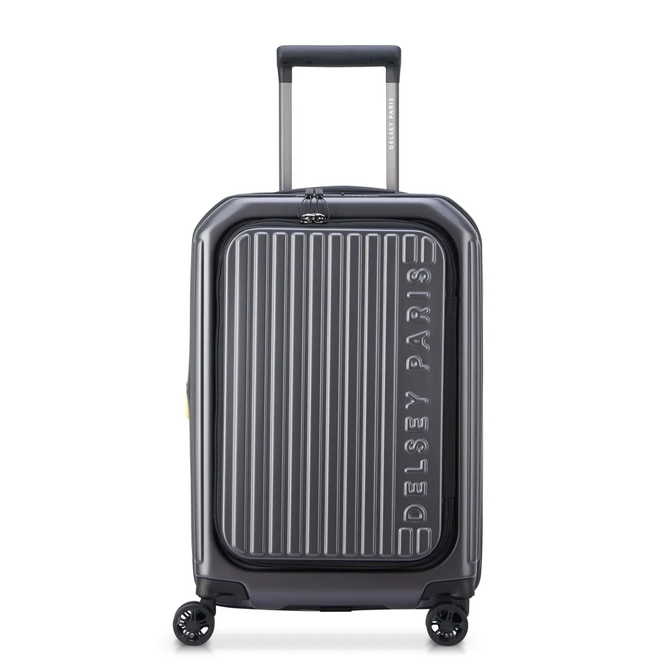 delsey-brochant-3-securitime-zip-kabinenkoffer-55-cm-anthrazit-erweiterbar image 1