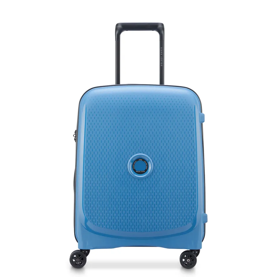 delsey-belmont-plus-kabinenkoffer-55-cm-blau-slim-hartschale image 1