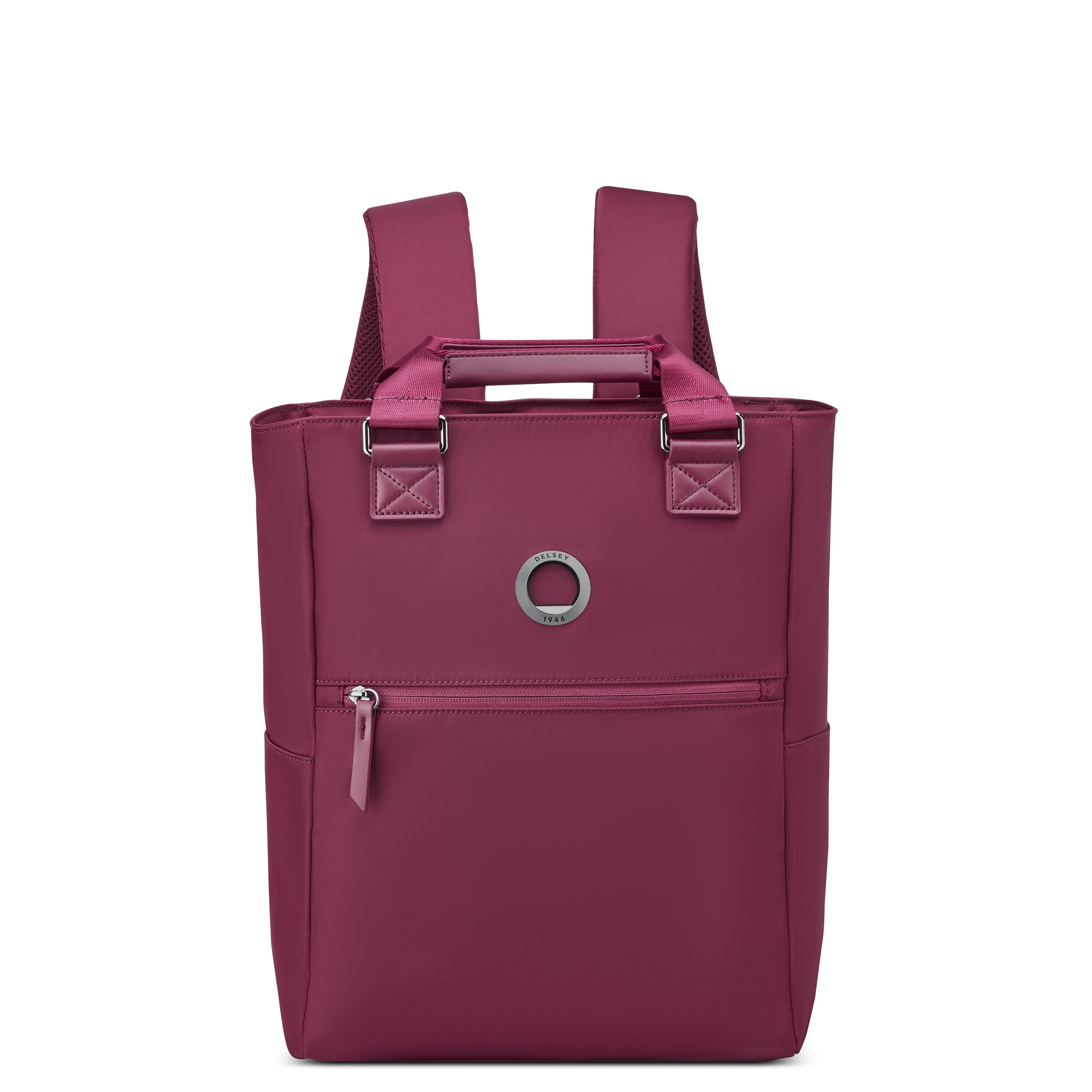 delsey-victoire-tote-backpack-17l-burgundy-laptop image 1
