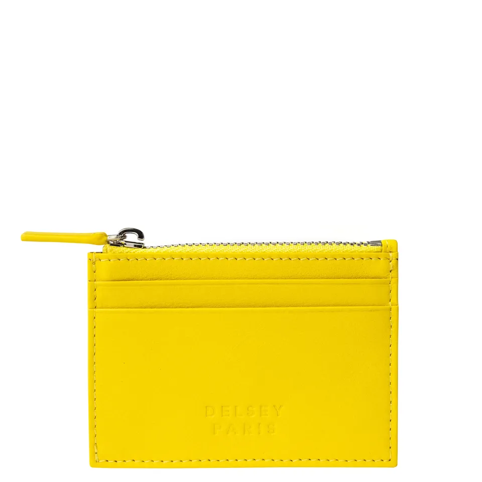 delsey-paris-le-cuir-lisse-kartenetui-gelb-leder image 1