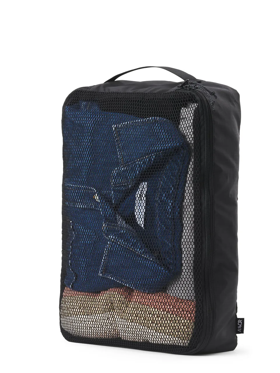 aevor-packing-cube-large-ripstop-black-packw-rfel-mesh image 1