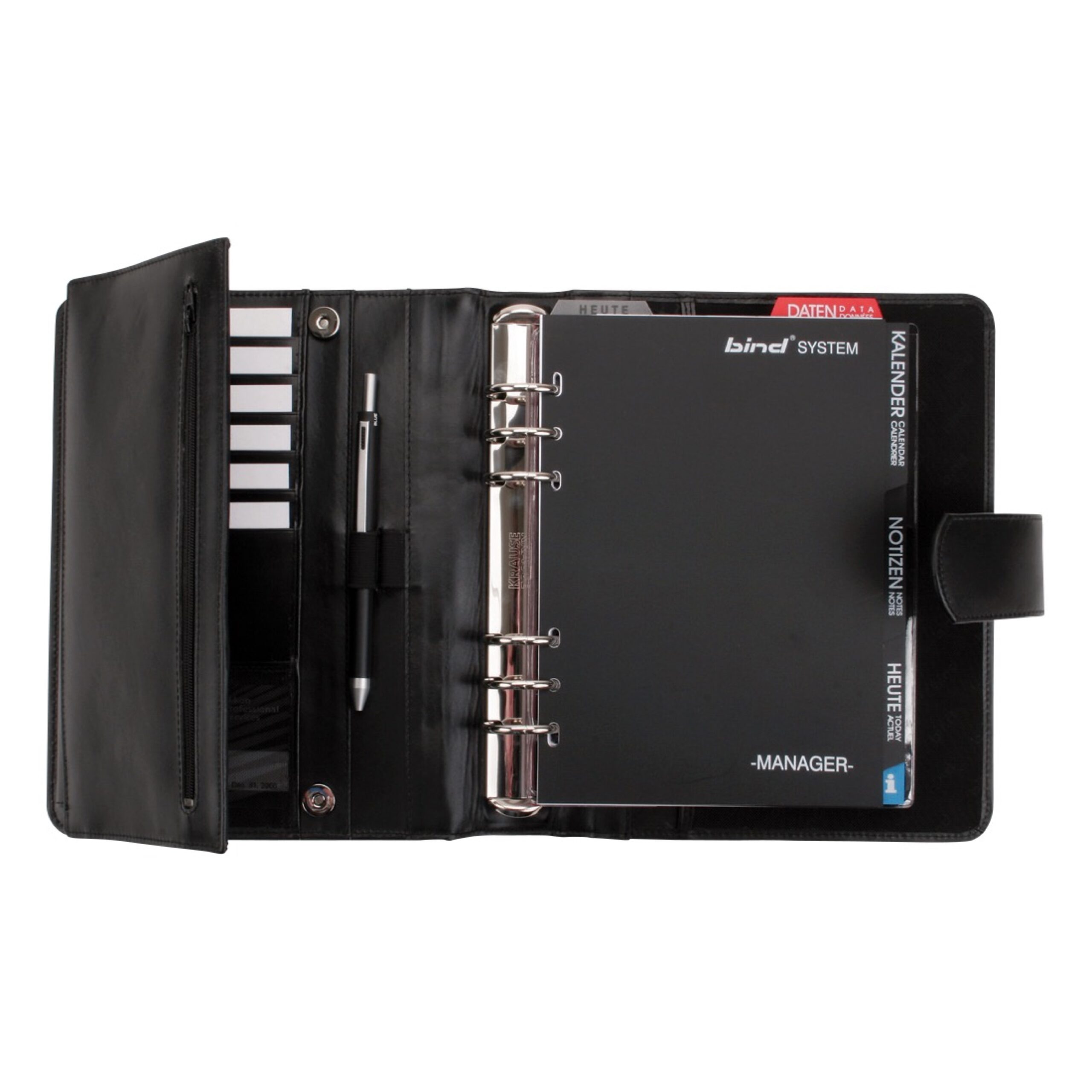 bind-manager-planer-a5-schwarz-nappaleder-magnet image 3
