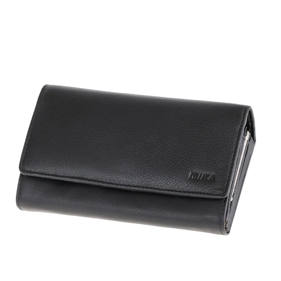 mika-damengeldb-rse-portemonnaie-leder-schwarz-querformat image 1