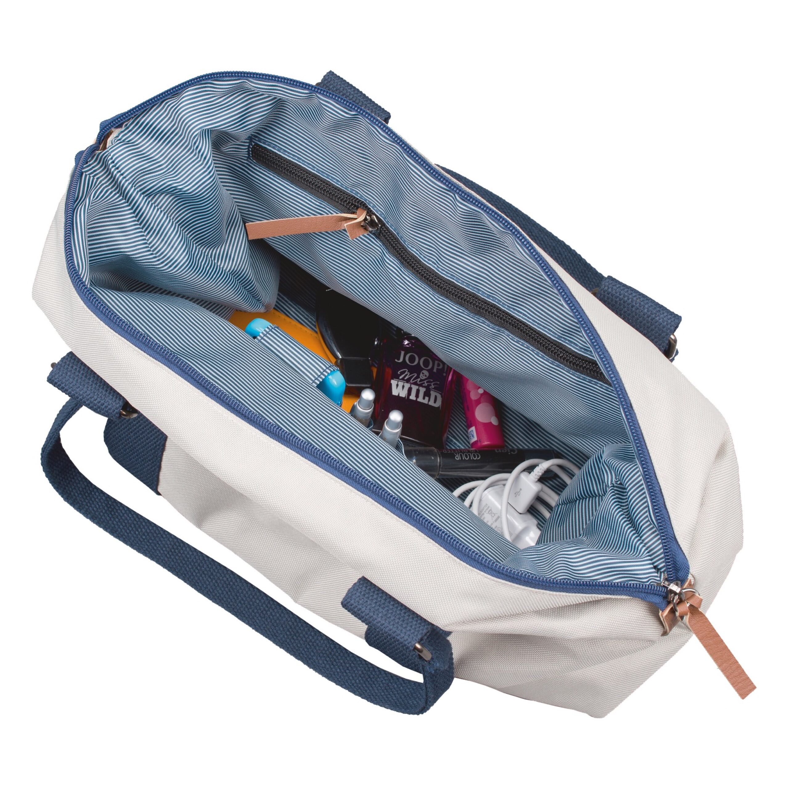 alumaxx-sweetbox-damentasche-beige-blau-trageriemen image 2