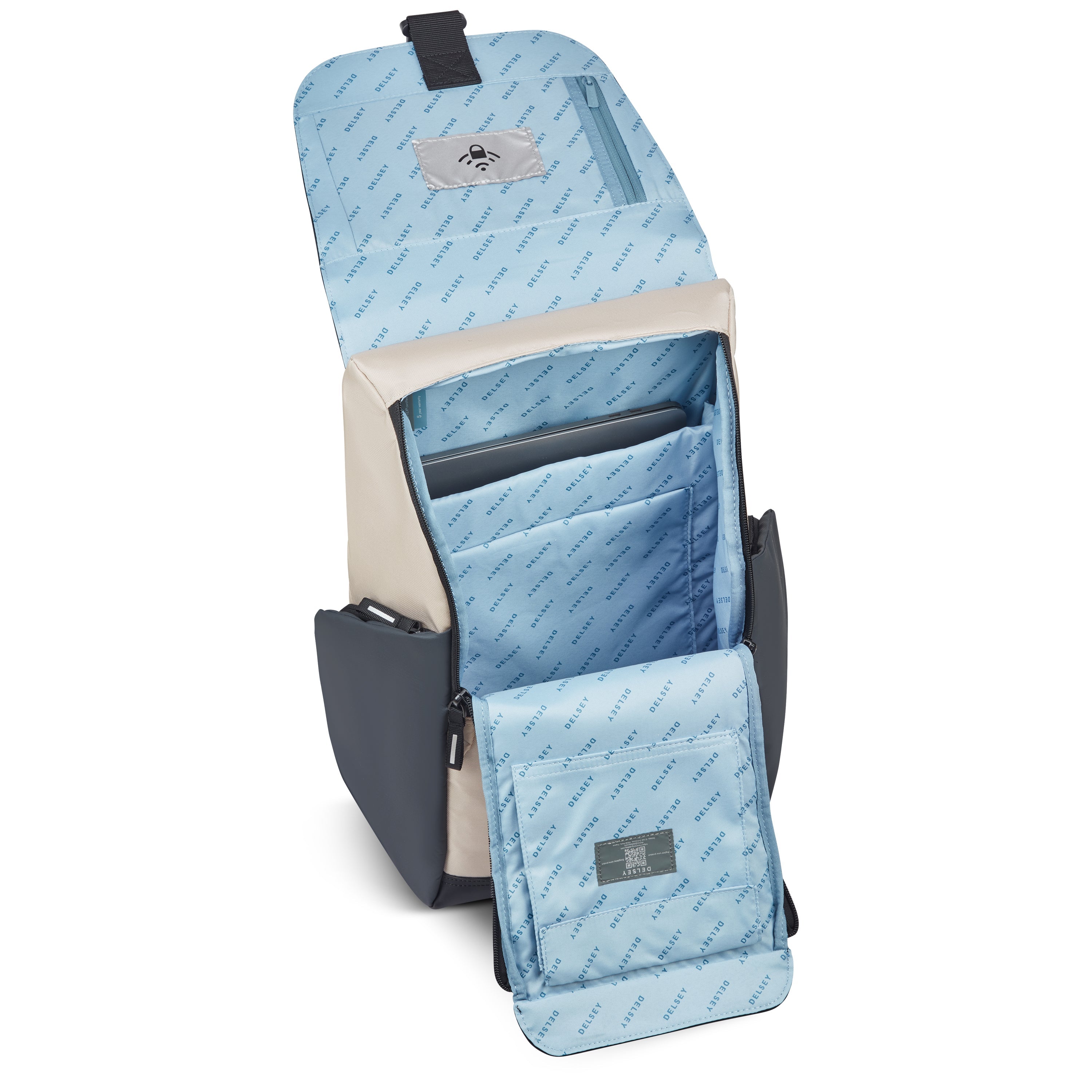delsey-securflap-rucksack-22l-sand-laptop-daypack-mit-klappe image 6
