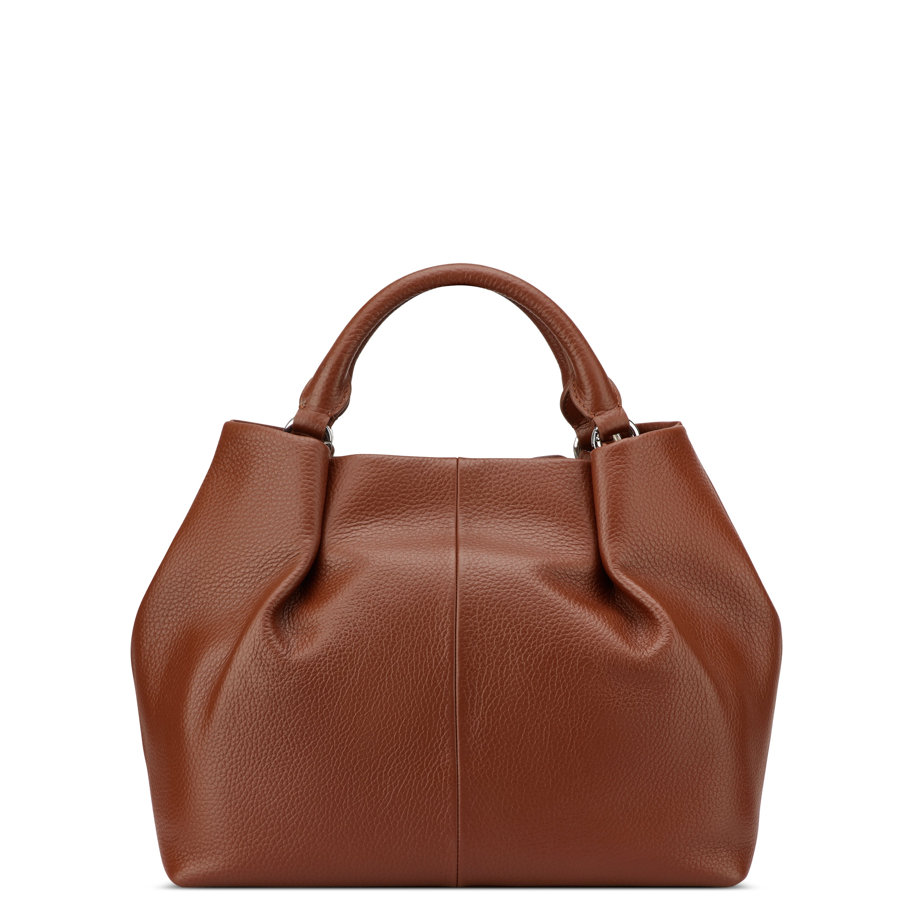 delsey-le-cuir-graine-handtasche-cognac-leder-2 image 8